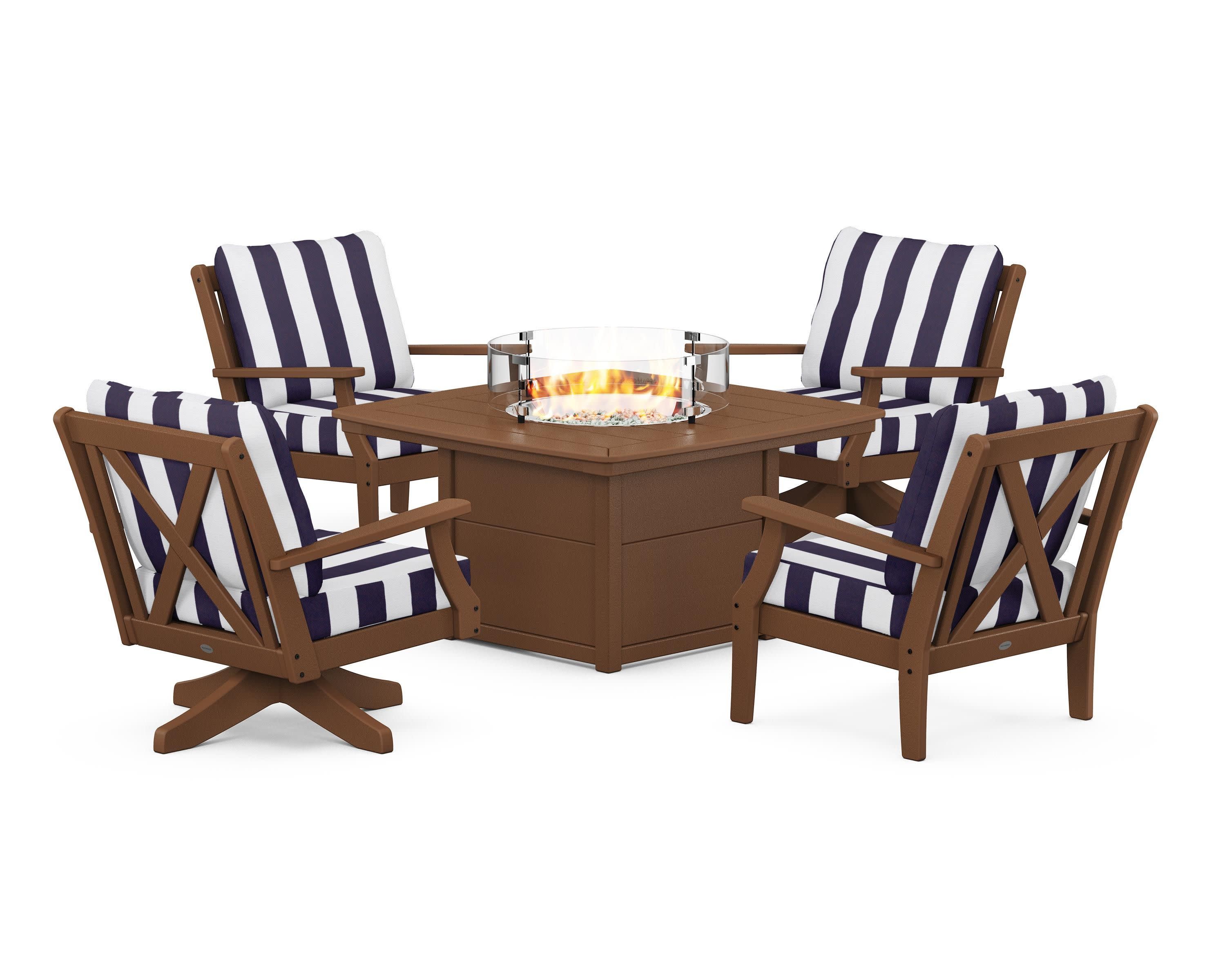 Braxton 5-Piece Deep Seating Set with Fire Table