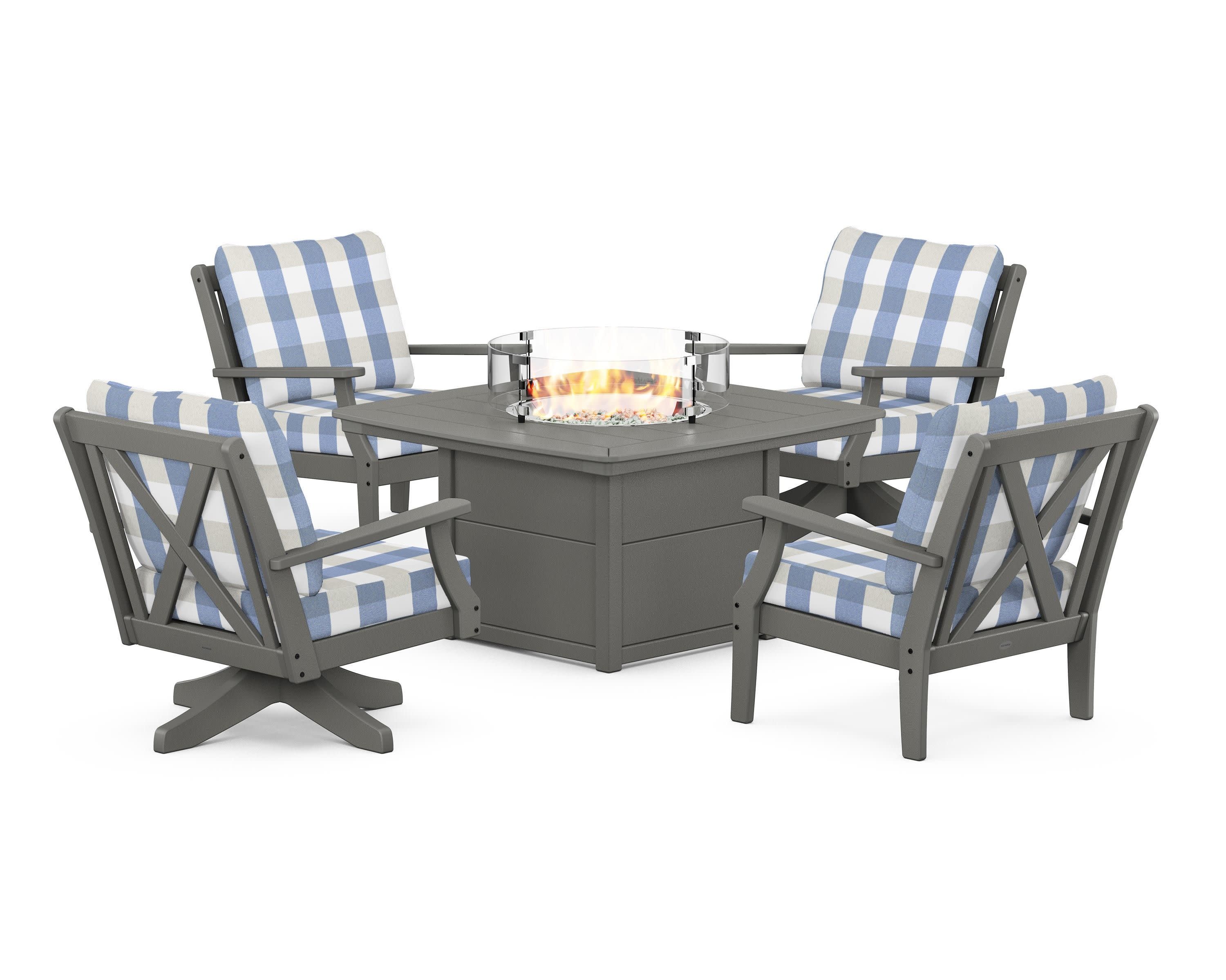 Braxton 5-Piece Deep Seating Set with Fire Table