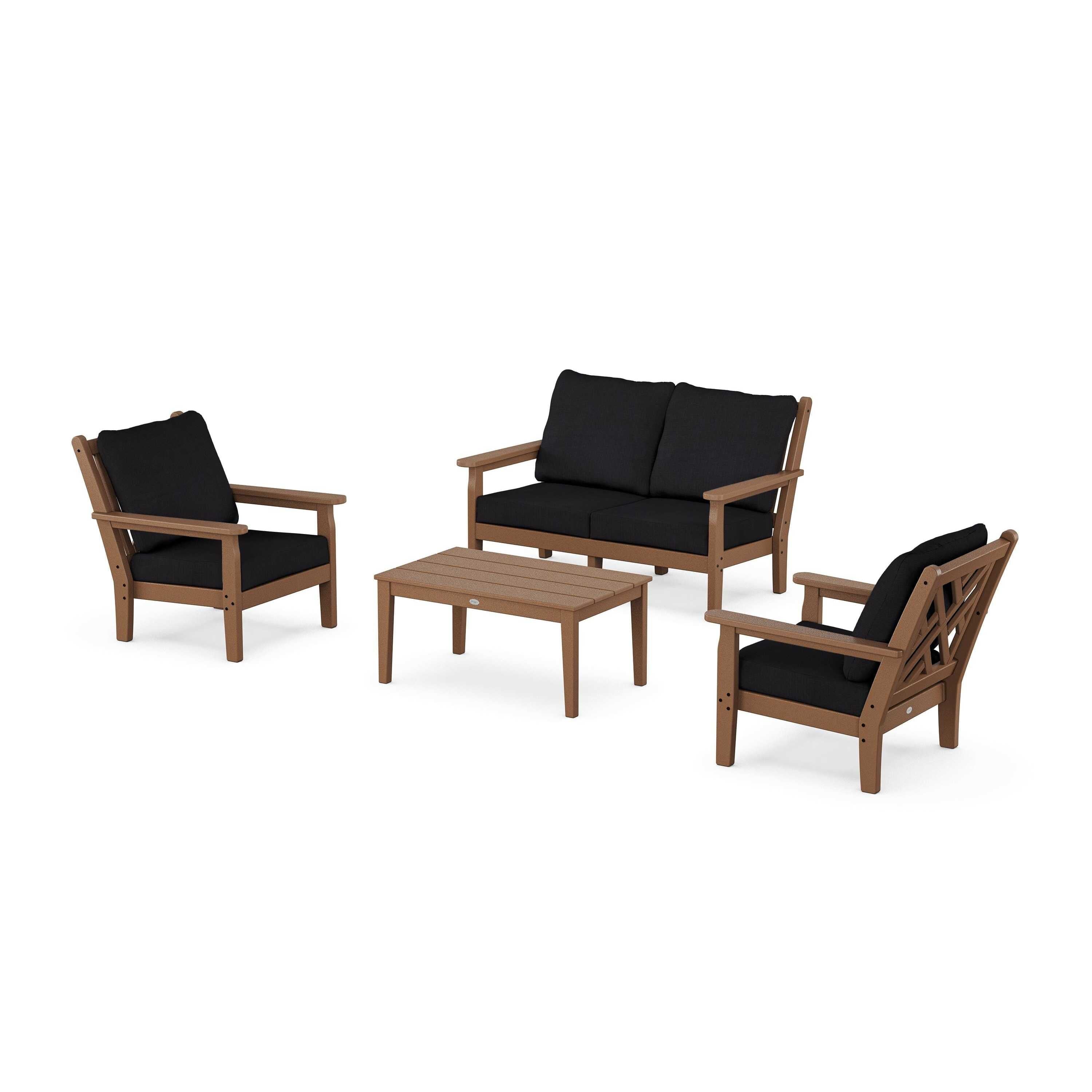 Chippendale 4-Piece Deep Seating Set with Loveseat