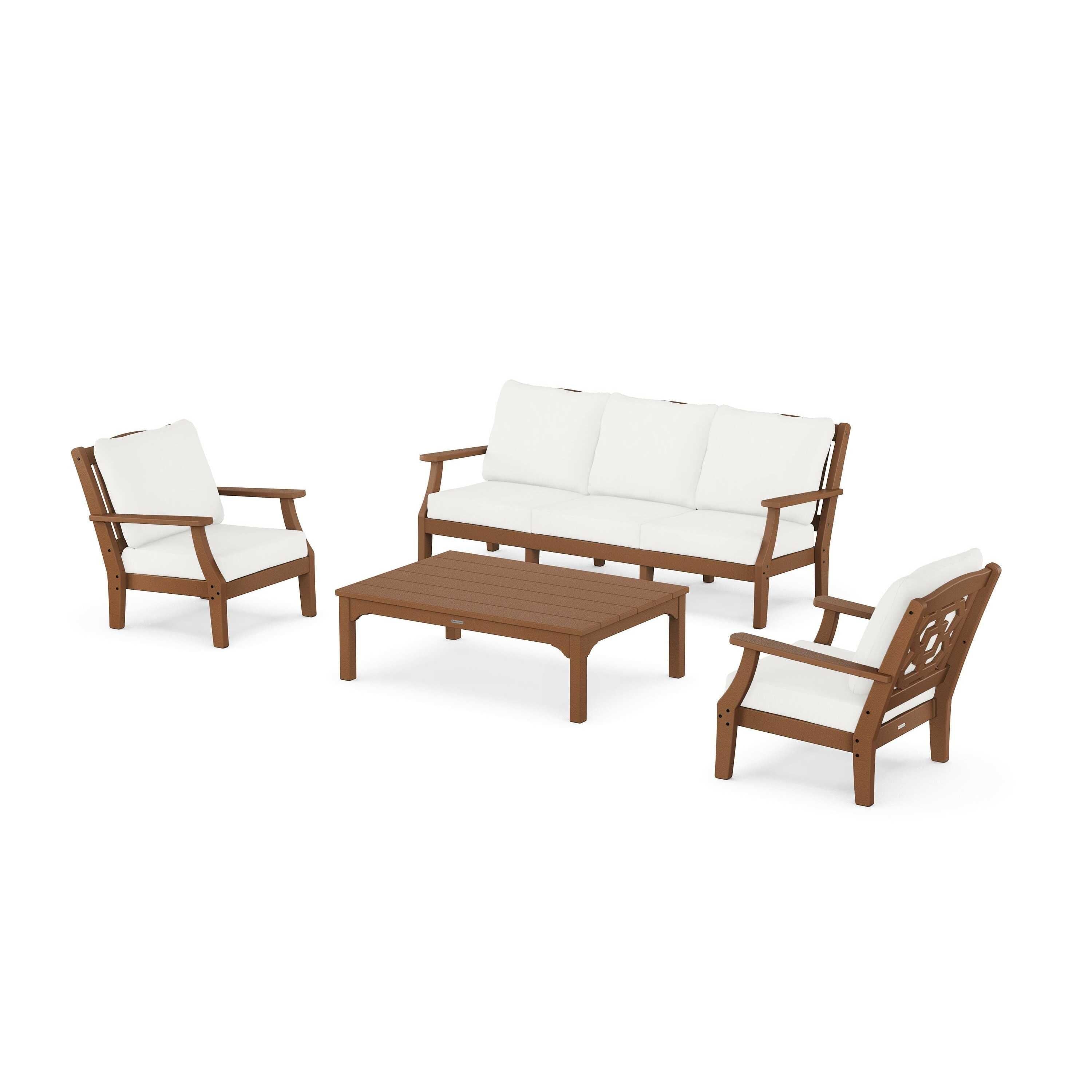 Chinoiserie 4-Piece Deep Seating Set with Sofa