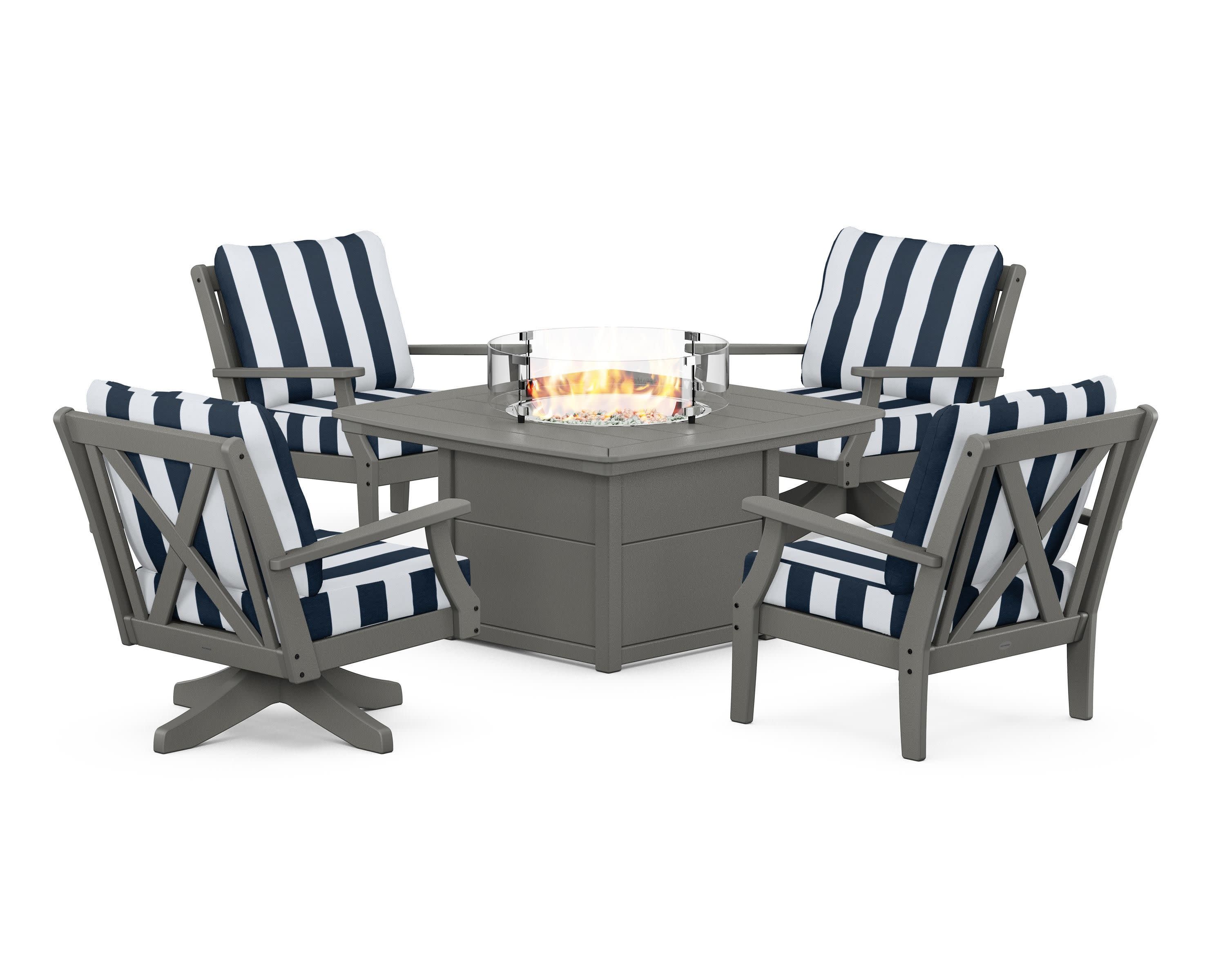 Braxton 5-Piece Deep Seating Set with Fire Table
