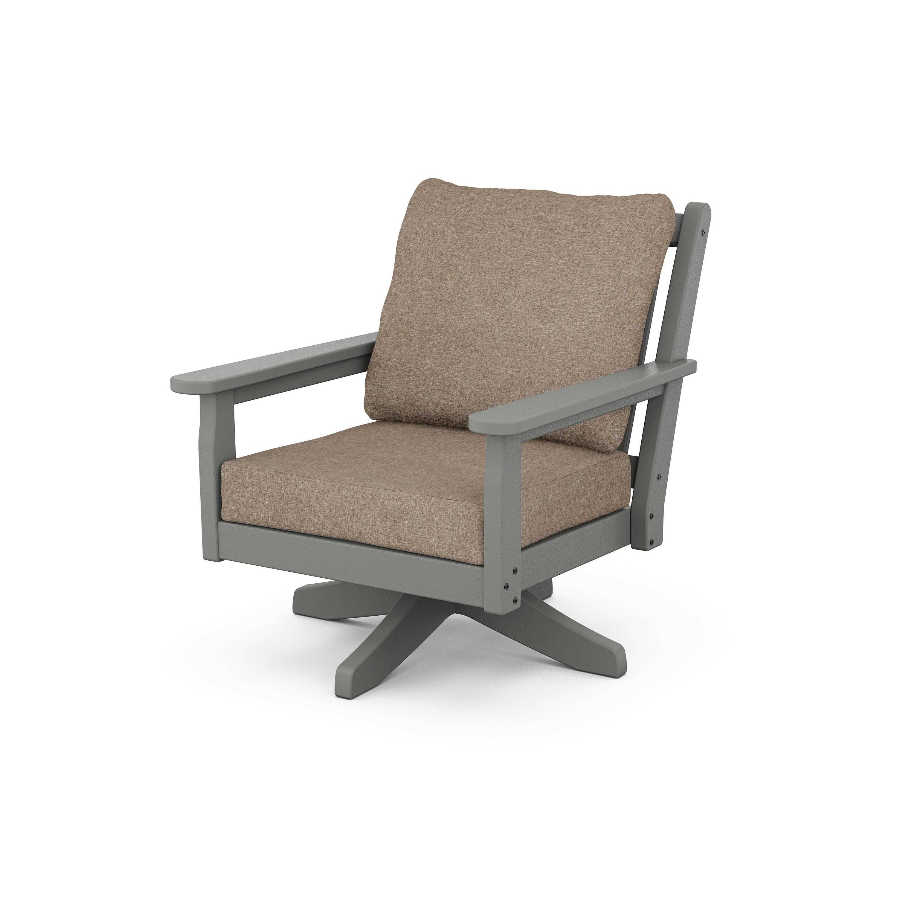 Chippendale Deep Seating Swivel Chair