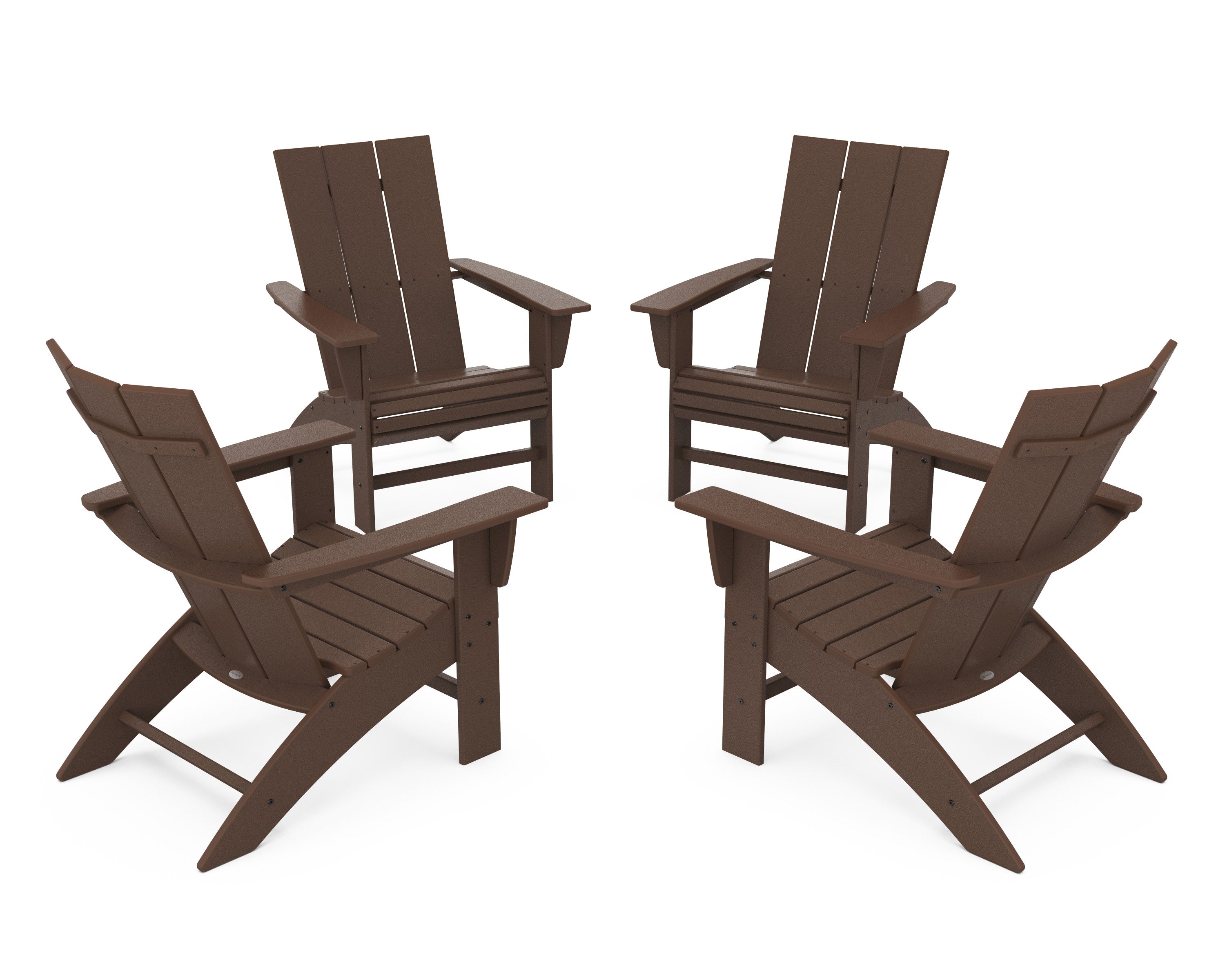 4-Piece Modern Curveback Adirondack Conversation Set