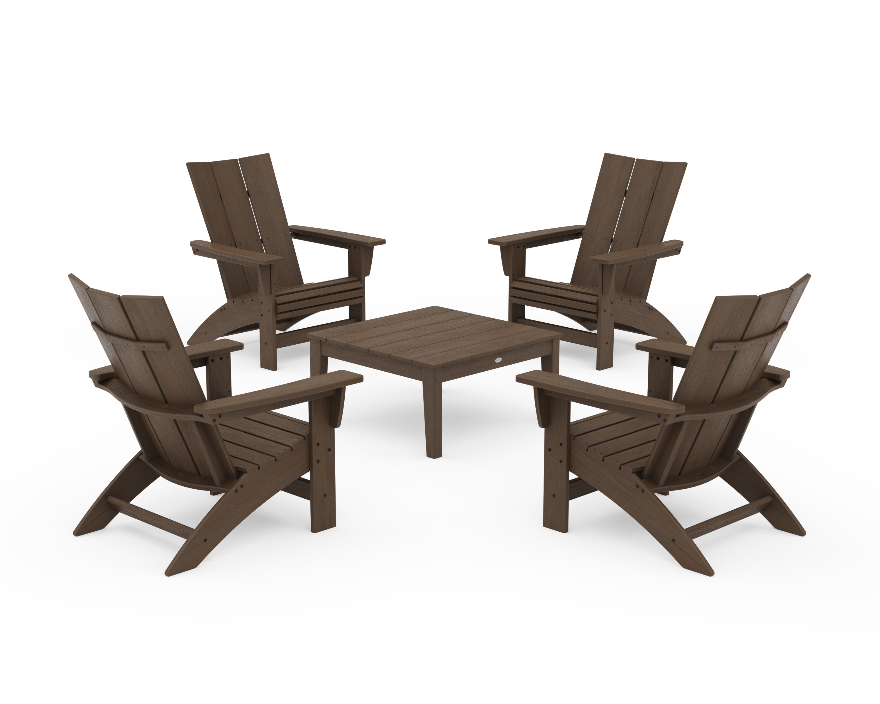 5-Piece Modern Grand Adirondack Chair Conversation Group