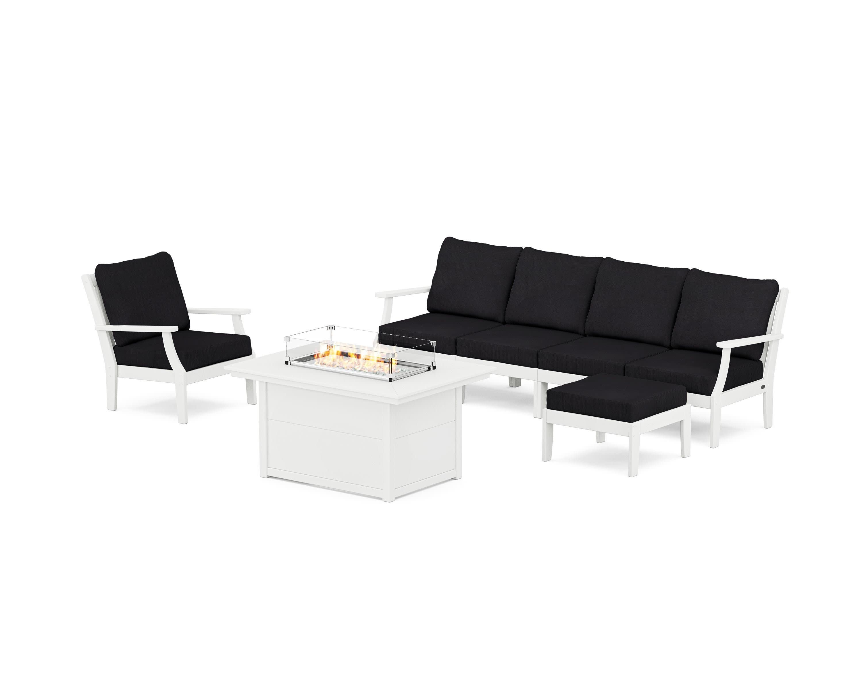 Braxton Sectional Lounge and Fire Pit Set