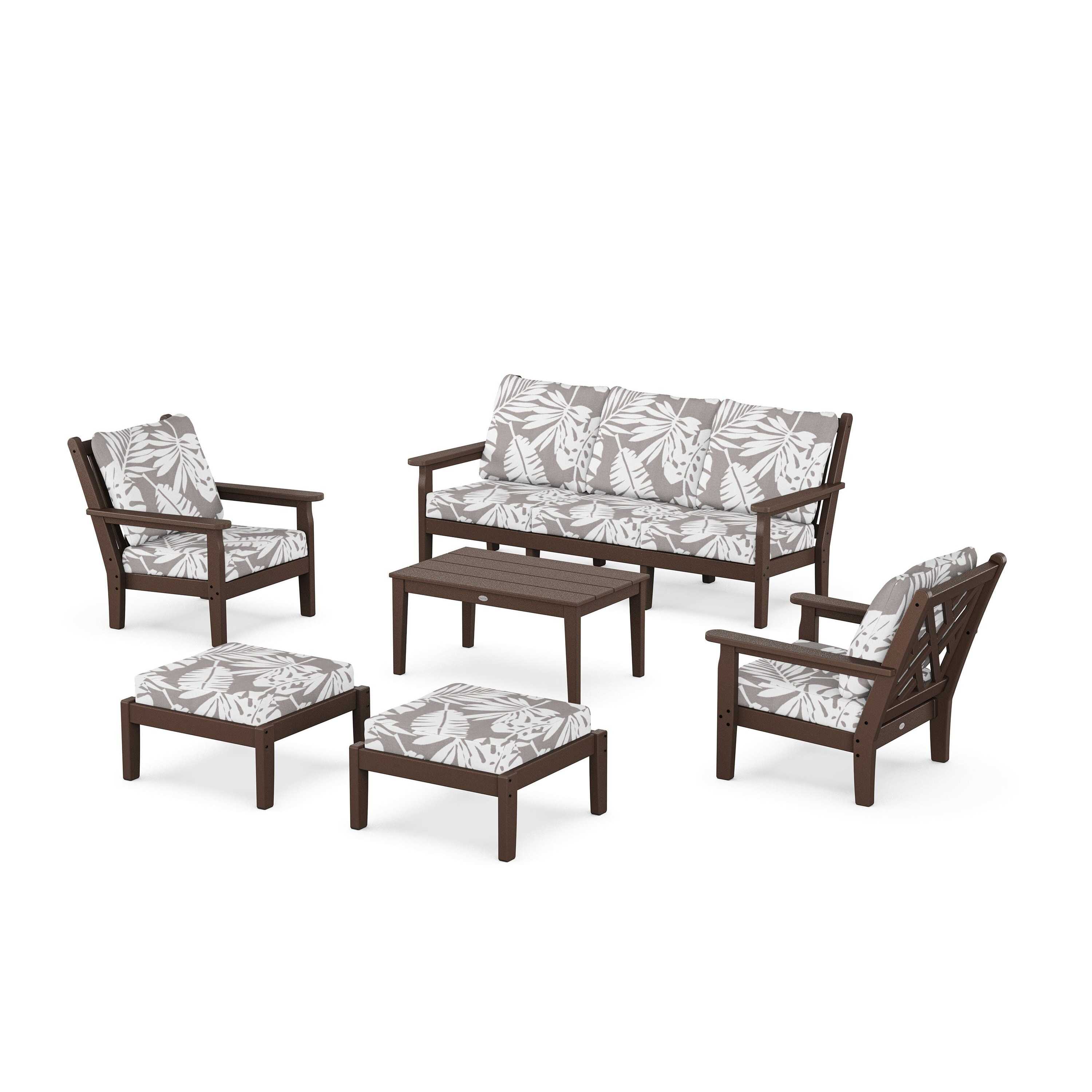Chippendale 6-Piece Lounge Sofa Set