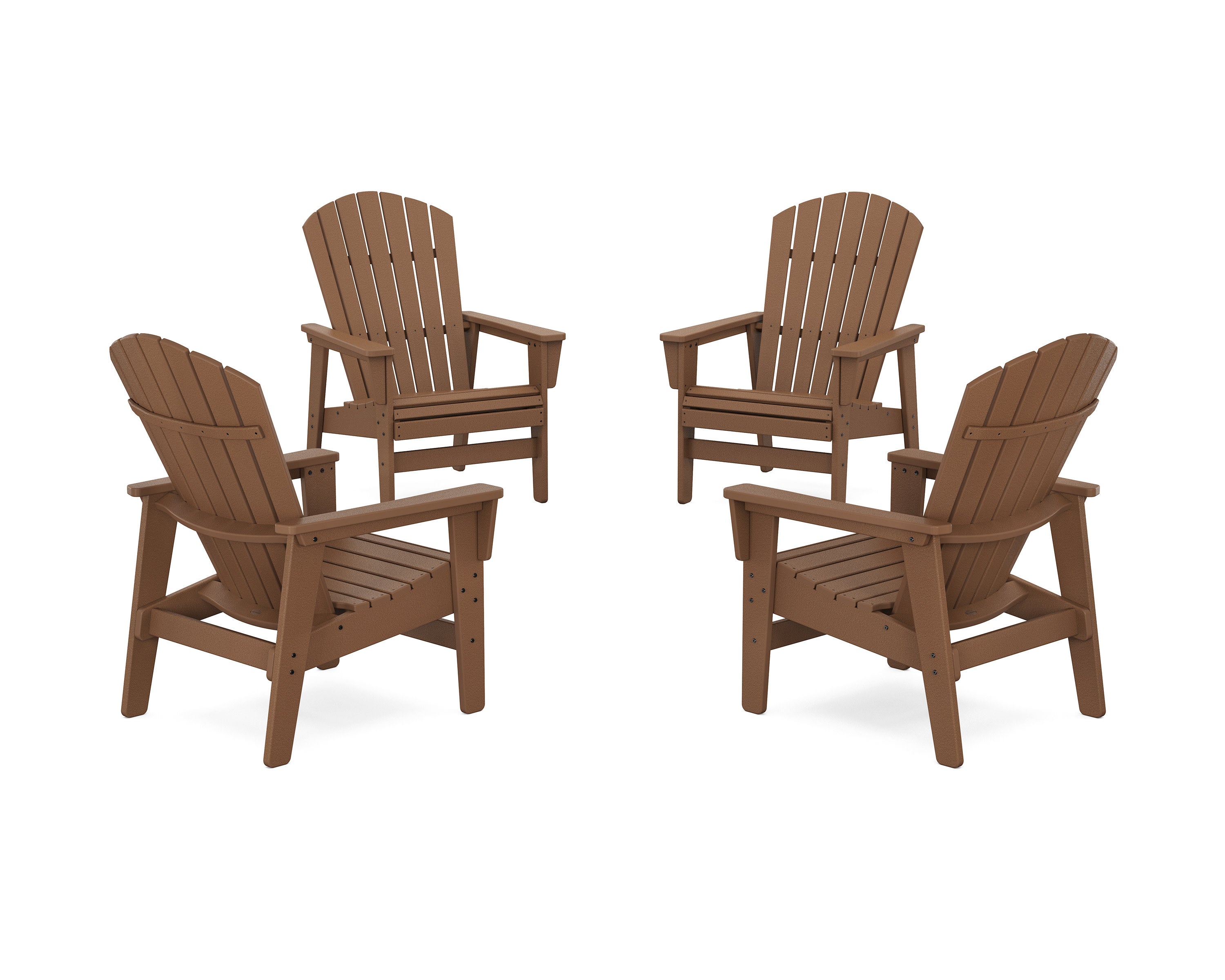 4-Piece Nautical Grand Upright Adirondack Chair Conversation Set