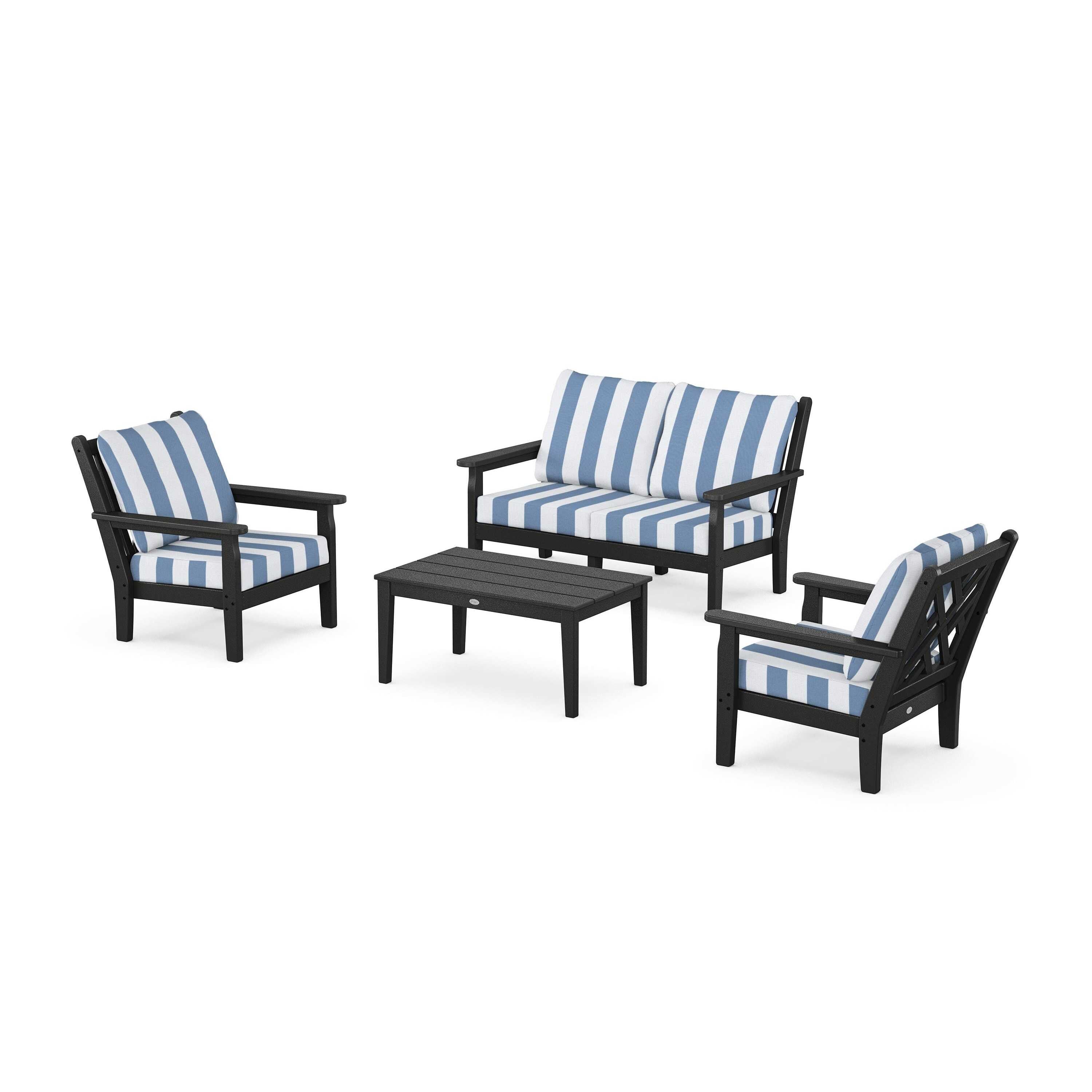 Chippendale 4-Piece Deep Seating Set with Loveseat