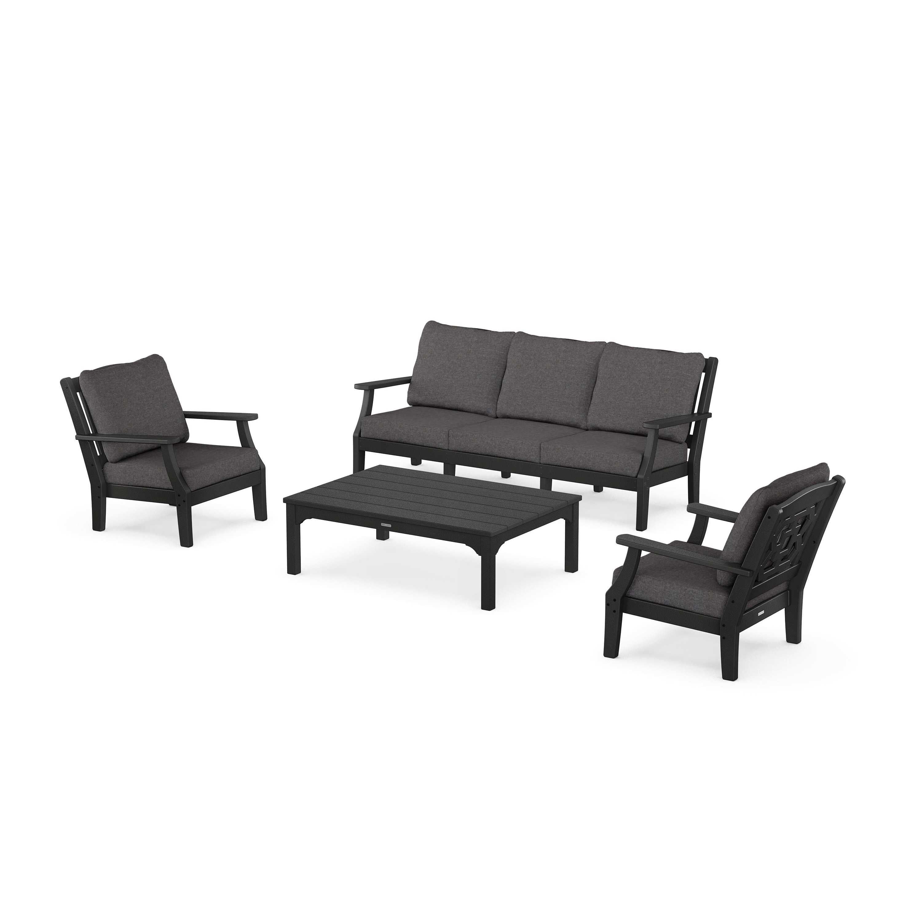 Chinoiserie 4-Piece Deep Seating Set with Sofa