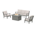 Braxton Deep Seating Fire Pit Table Set