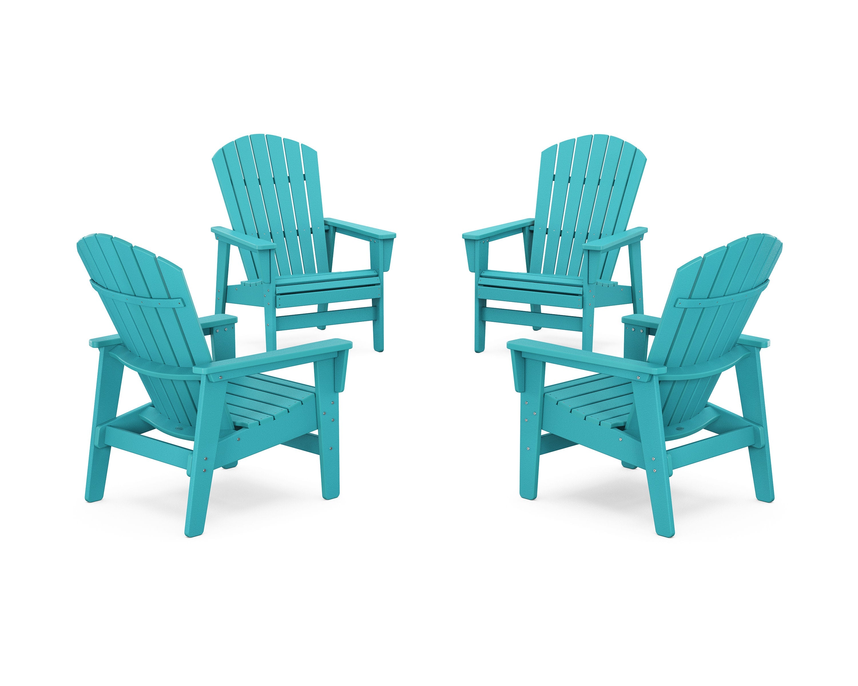 4-Piece Nautical Grand Upright Adirondack Chair Conversation Set