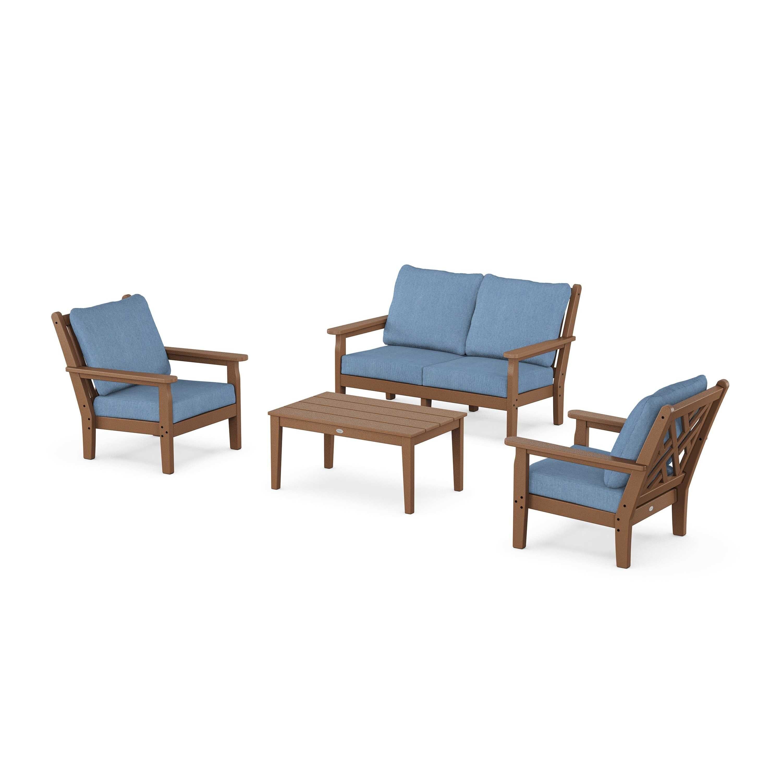 Chippendale 4-Piece Deep Seating Set with Loveseat