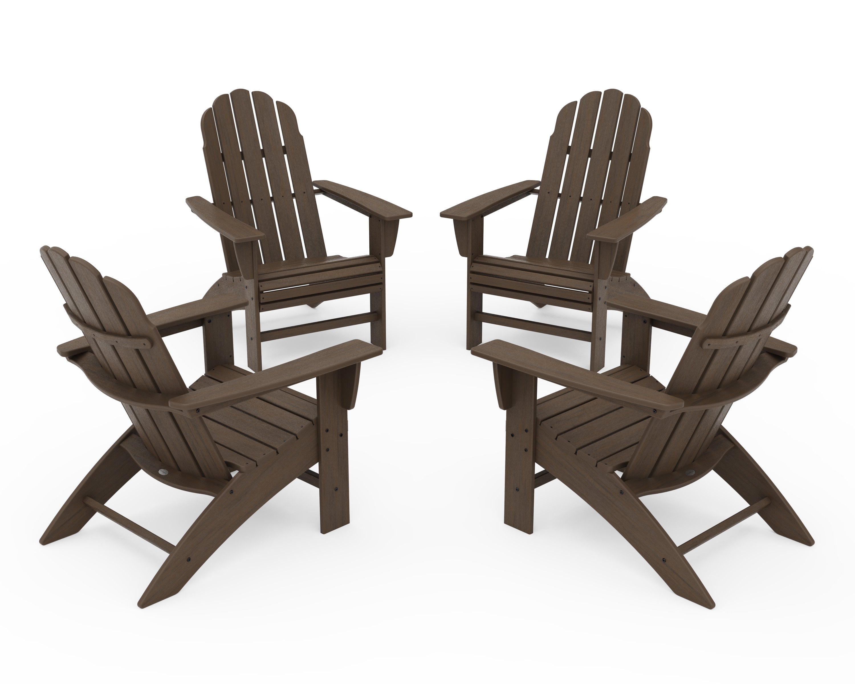 4-Piece Vineyard Curveback Adirondack Chair Conversation Set