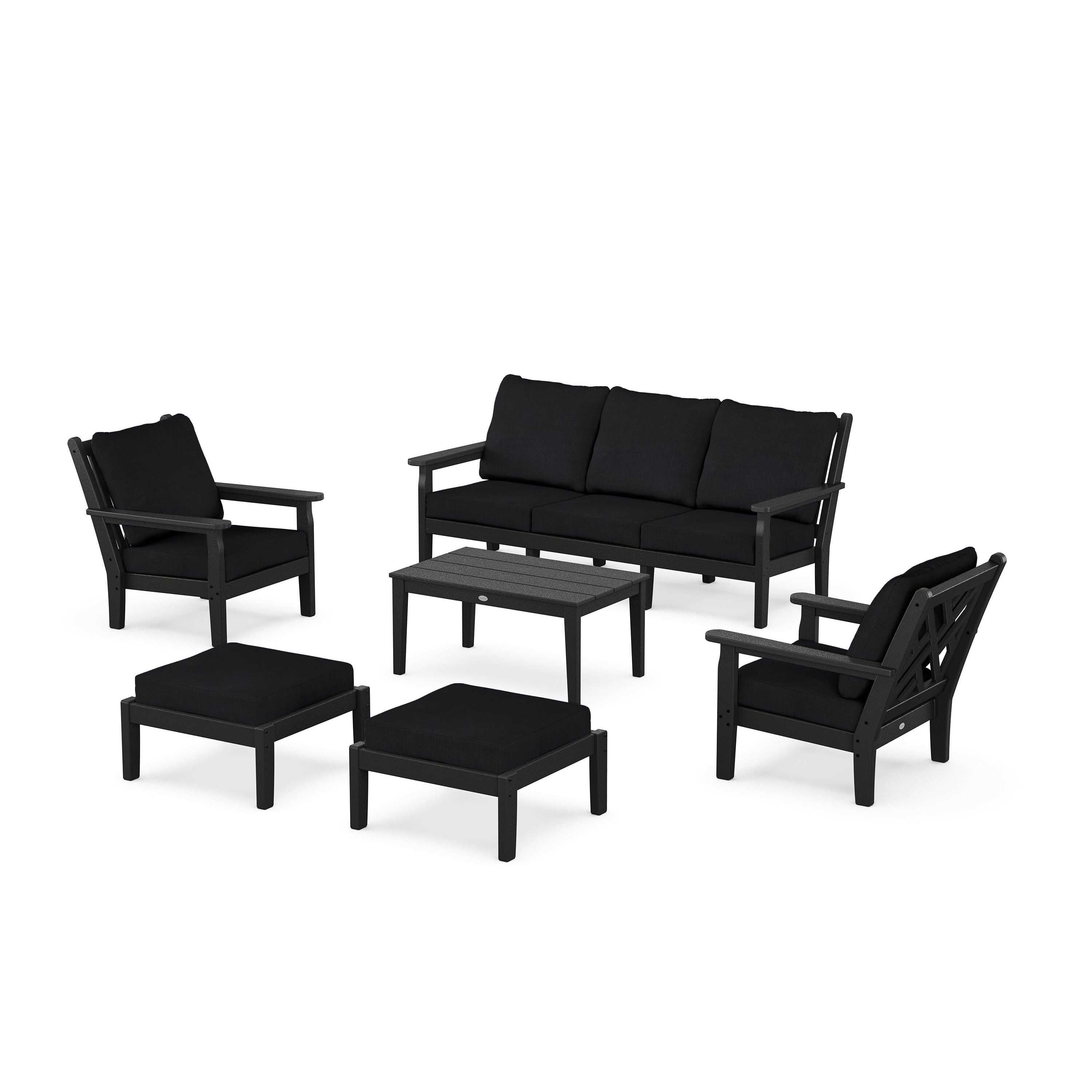 Chippendale 6-Piece Lounge Sofa Set