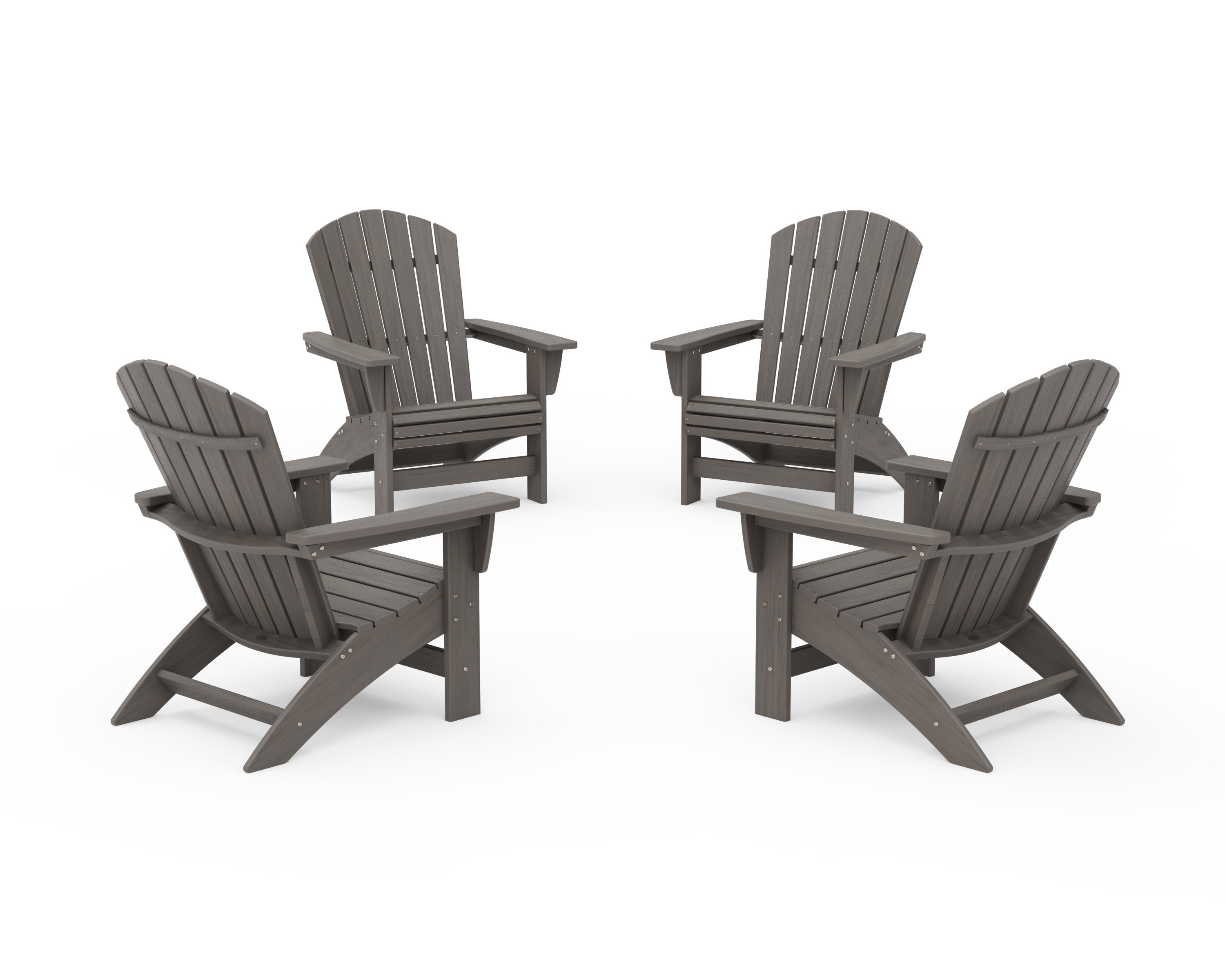 4-Piece Nautical Grand Adirondack Chair Conversation Set