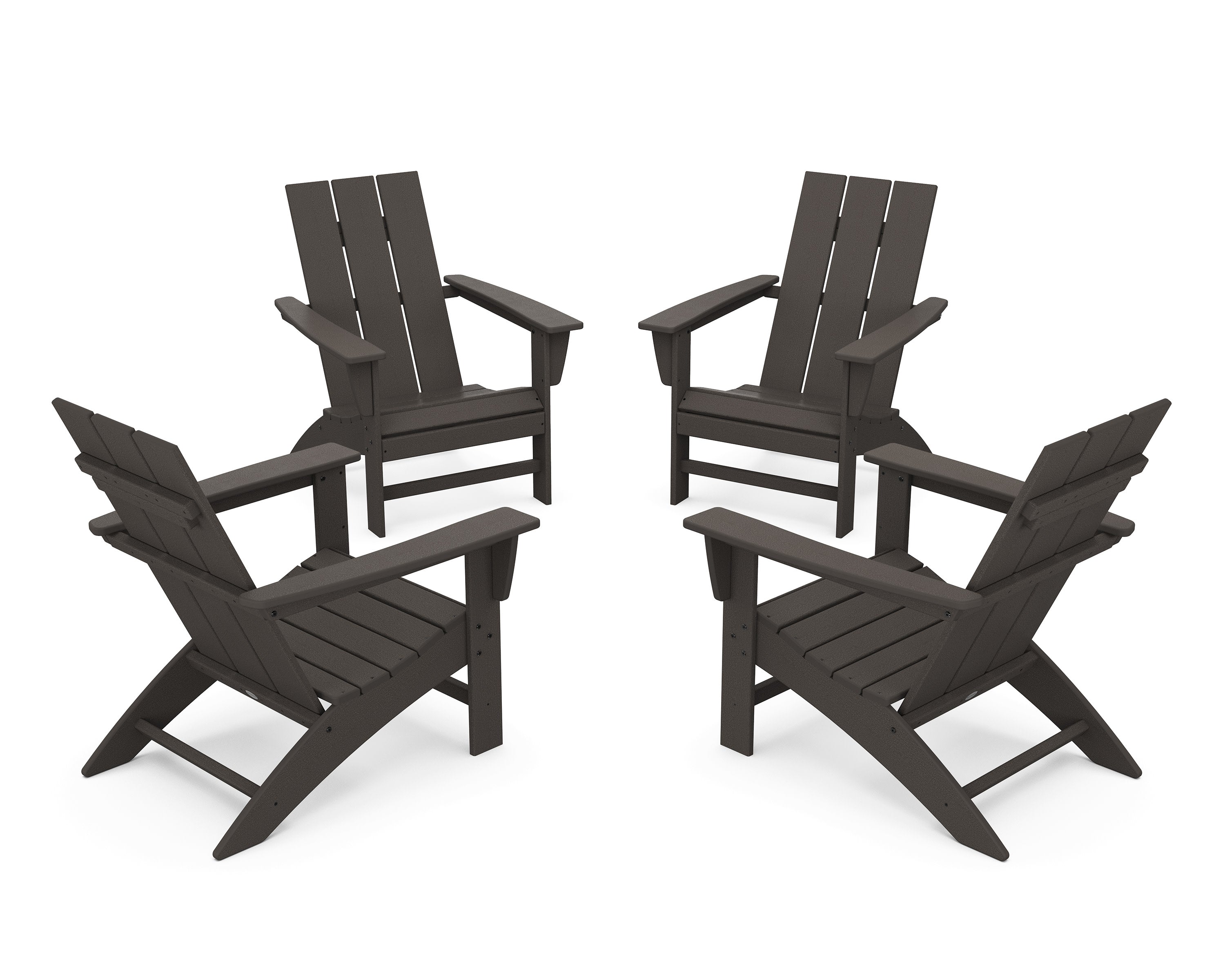 4-Piece Modern Adirondack Chair Conversation Set
