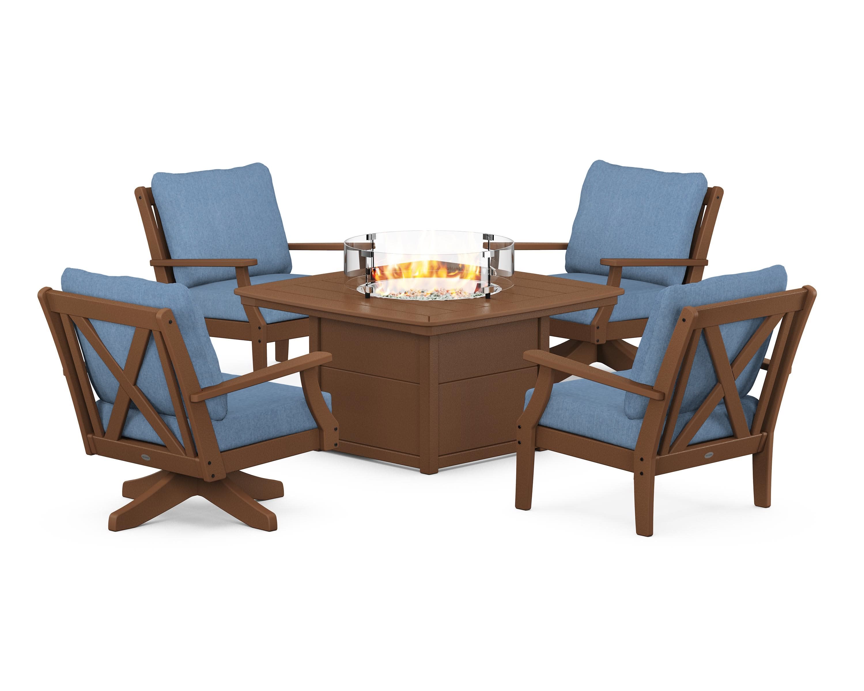 Braxton 5-Piece Deep Seating Set with Fire Table