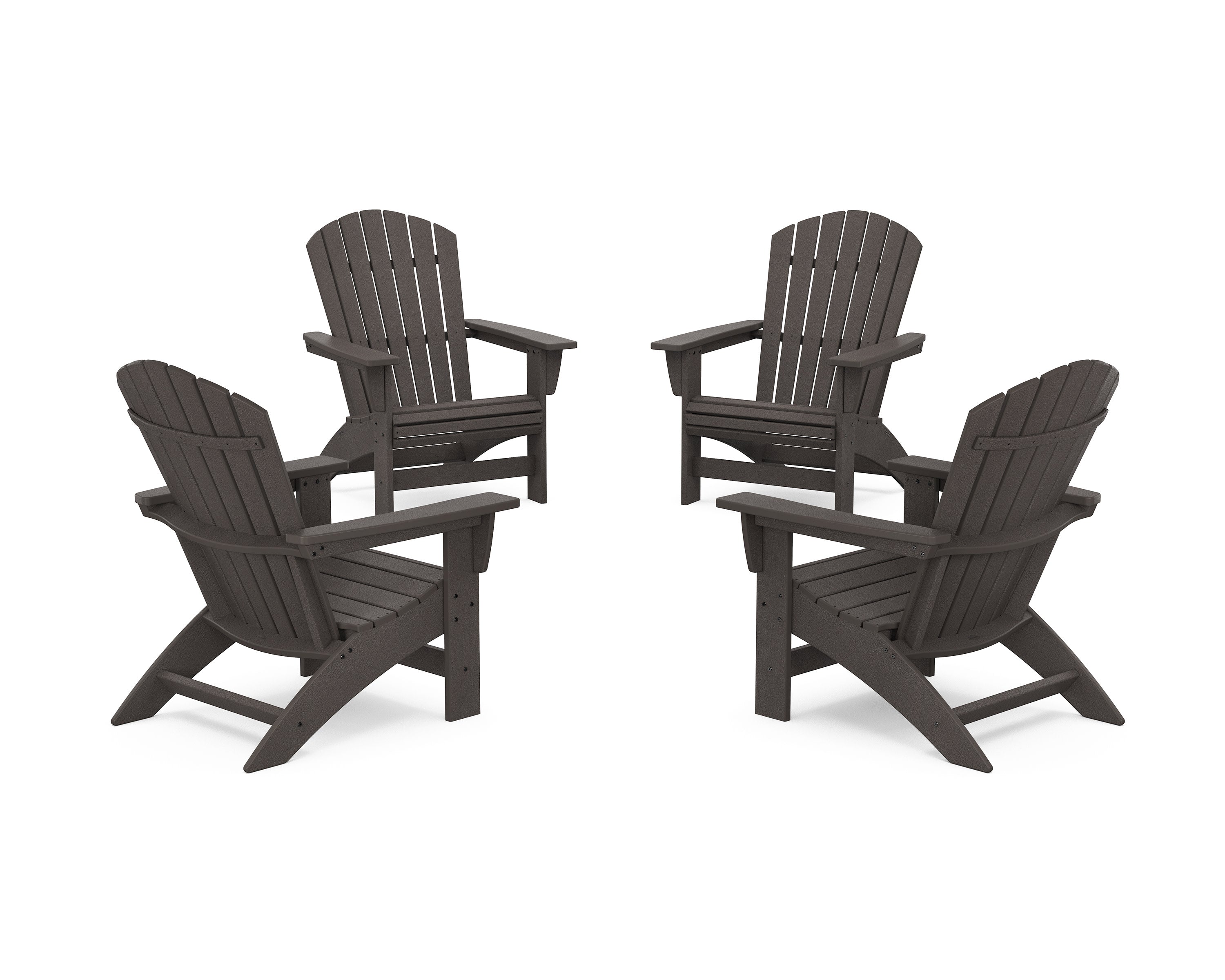 4-Piece Nautical Grand Adirondack Chair Conversation Set