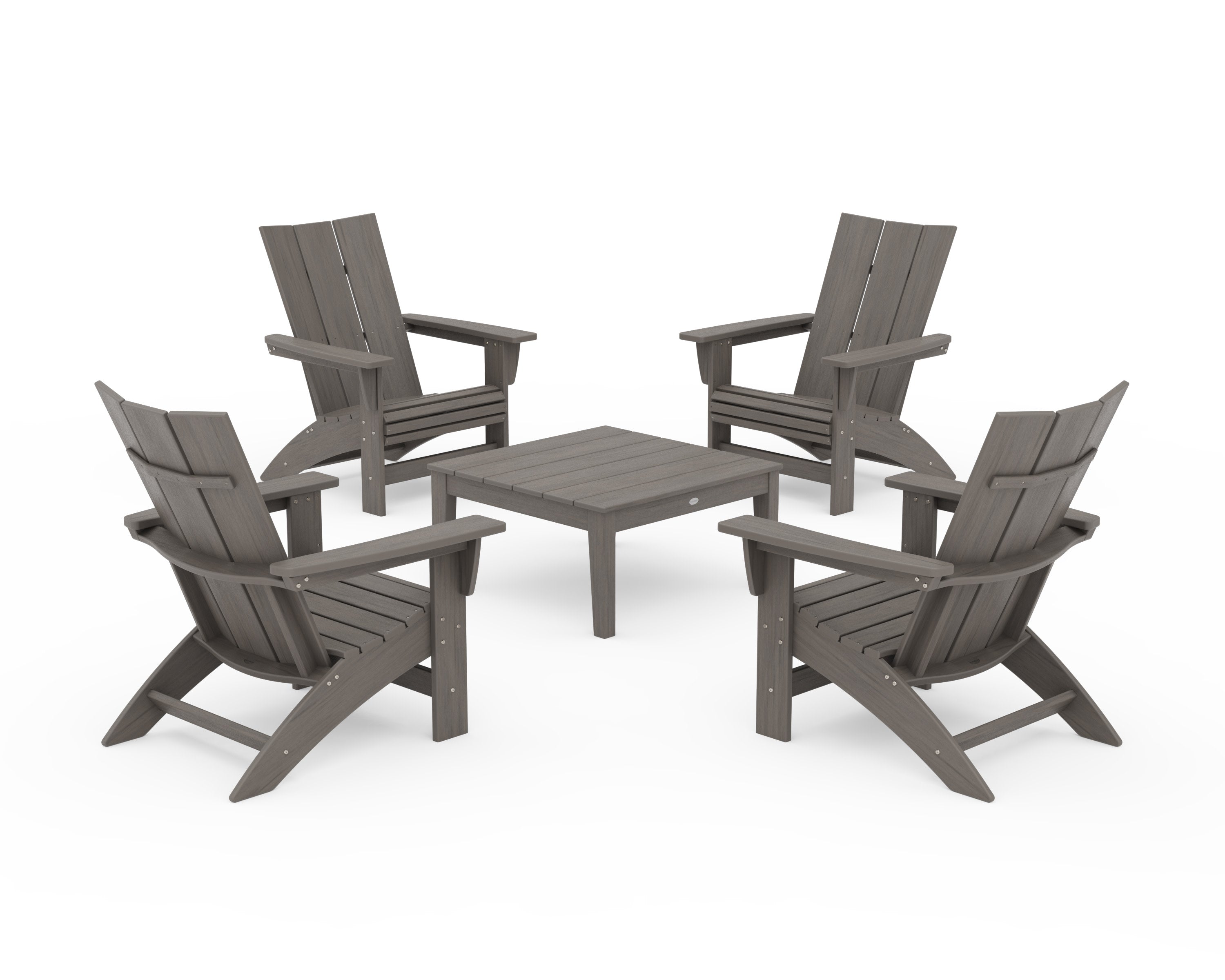 5-Piece Modern Grand Adirondack Chair Conversation Group