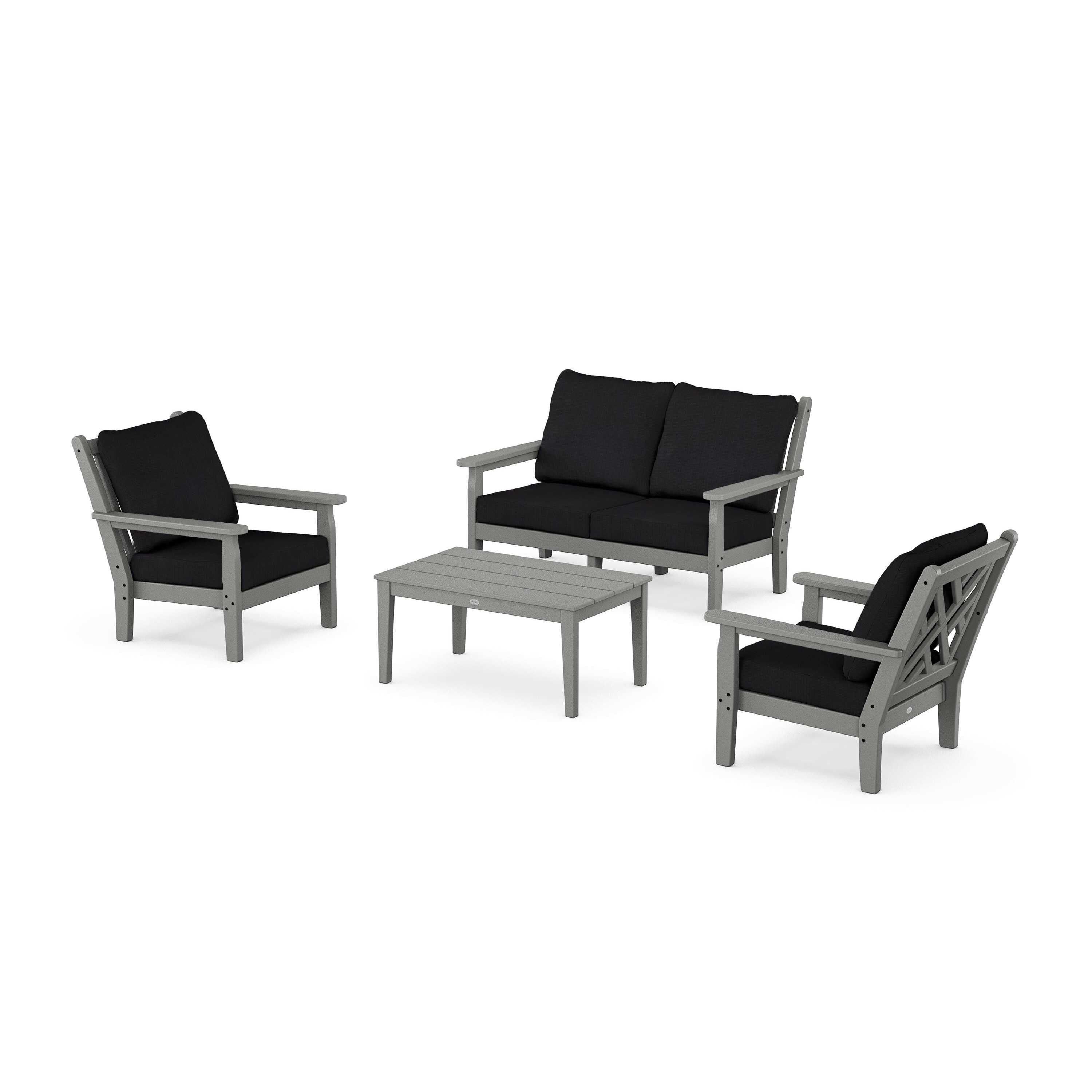 Chippendale 4-Piece Deep Seating Set with Loveseat