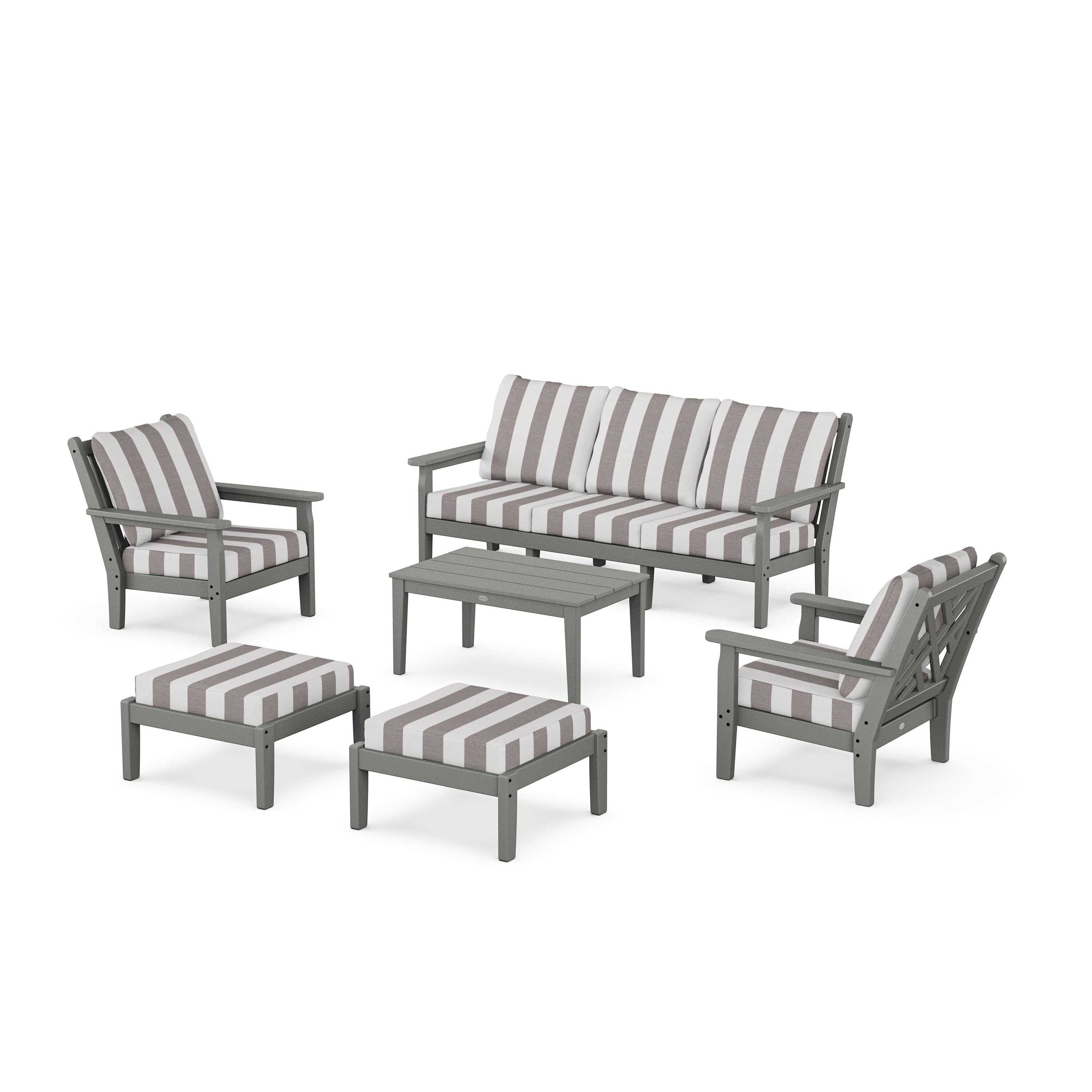 Chippendale 6-Piece Lounge Sofa Set