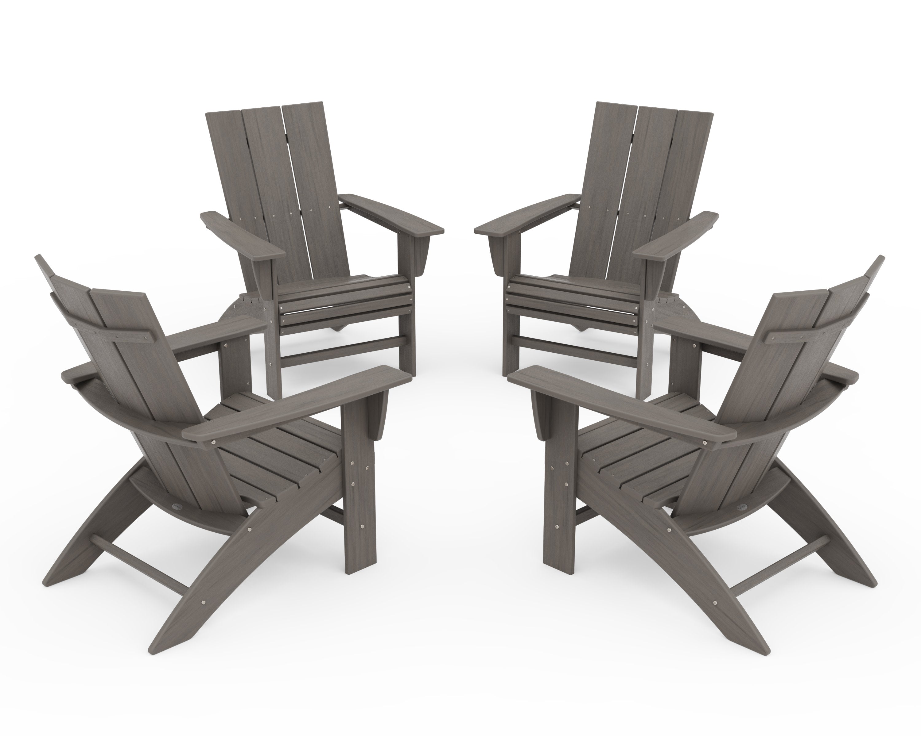 4-Piece Modern Curveback Adirondack Conversation Set