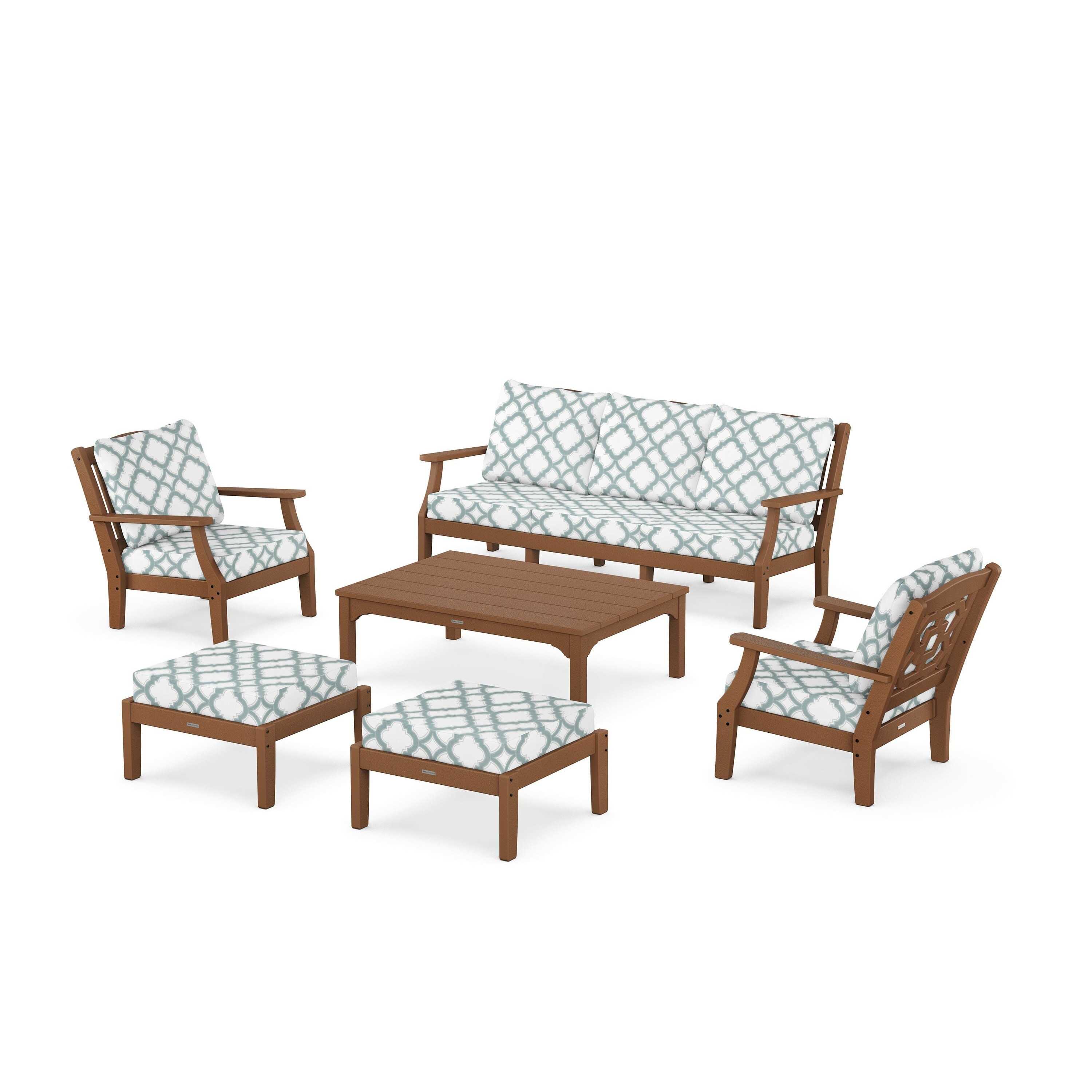 Chinoiserie 6-Piece Lounge Sofa Set