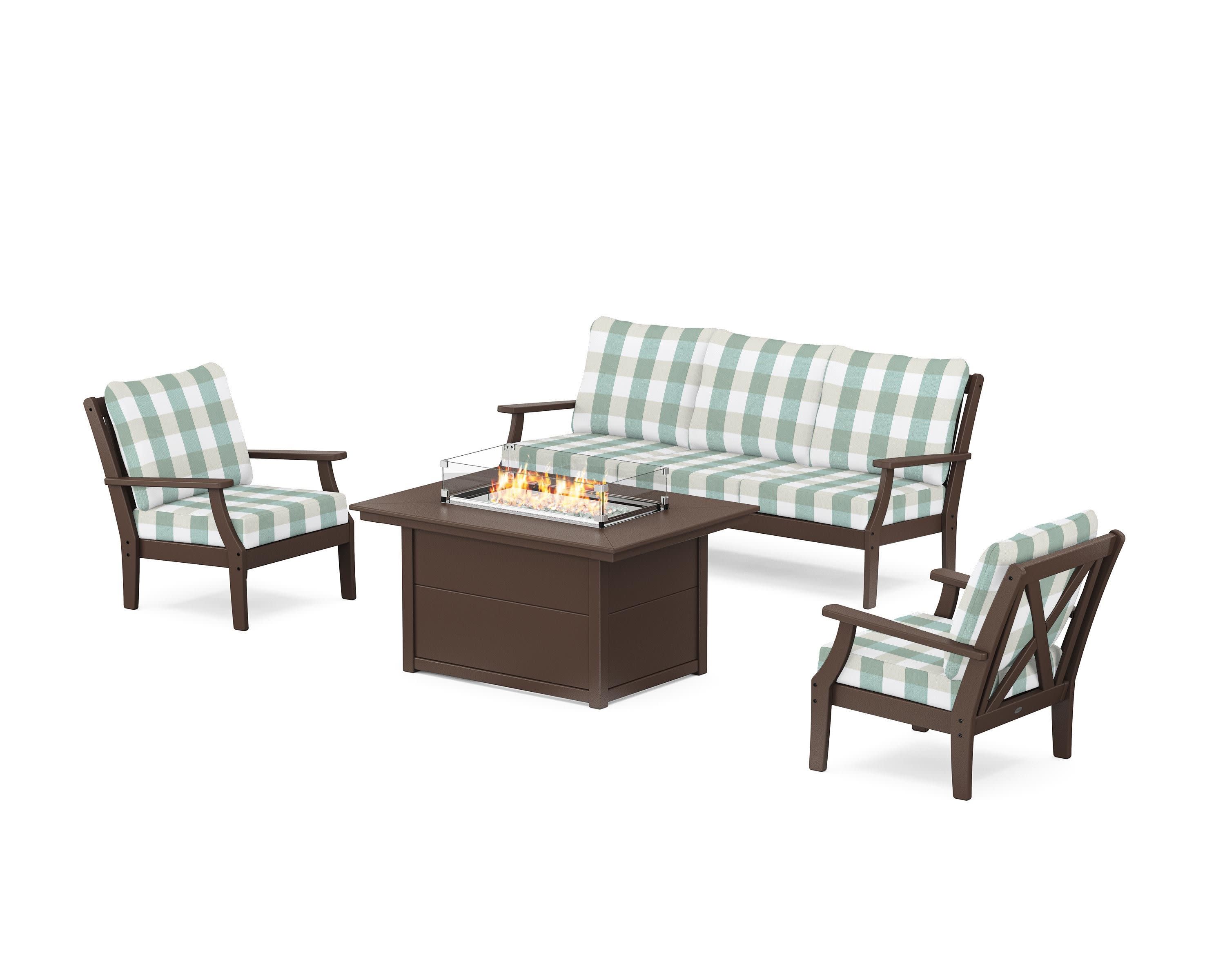 Braxton Deep Seating Fire Pit Table Set