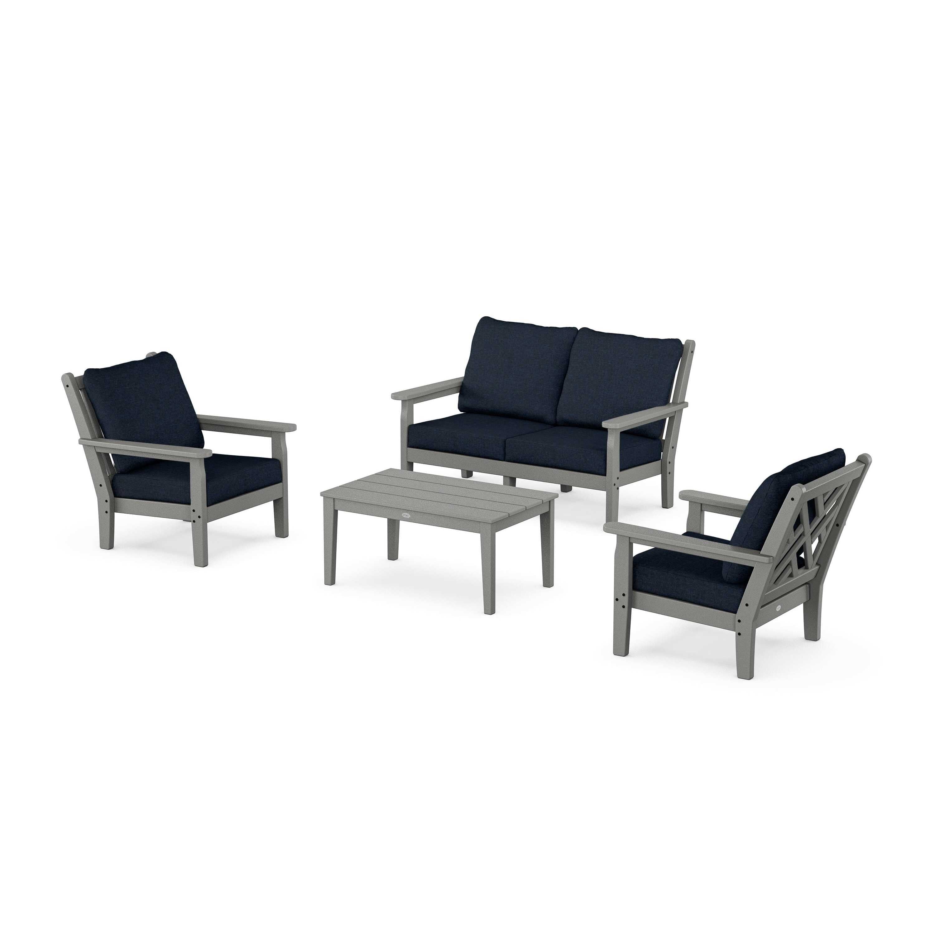 Chippendale 4-Piece Deep Seating Set with Loveseat