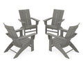 4-Piece Modern Curveback Adirondack Conversation Set