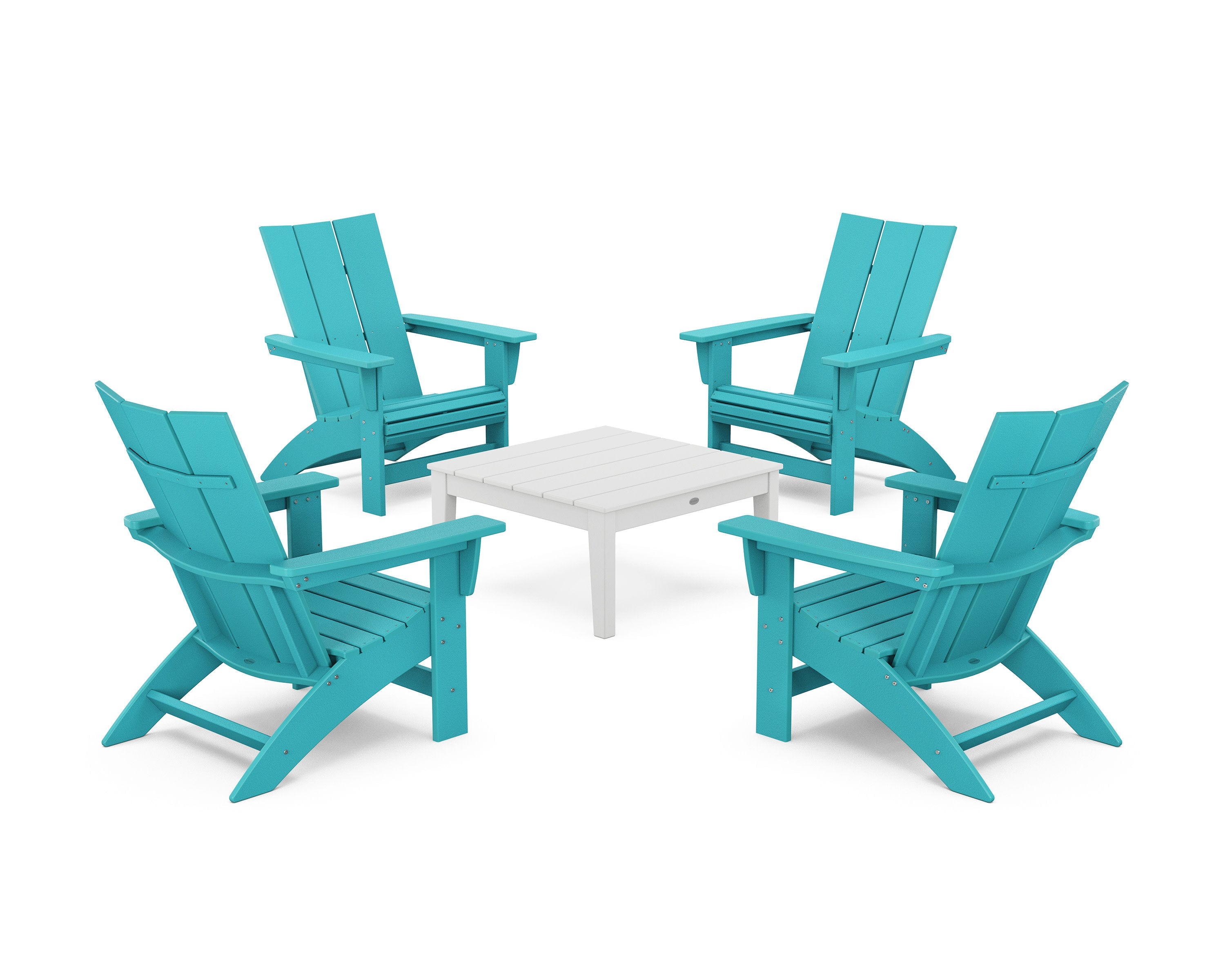 5-Piece Modern Grand Adirondack Chair Conversation Group