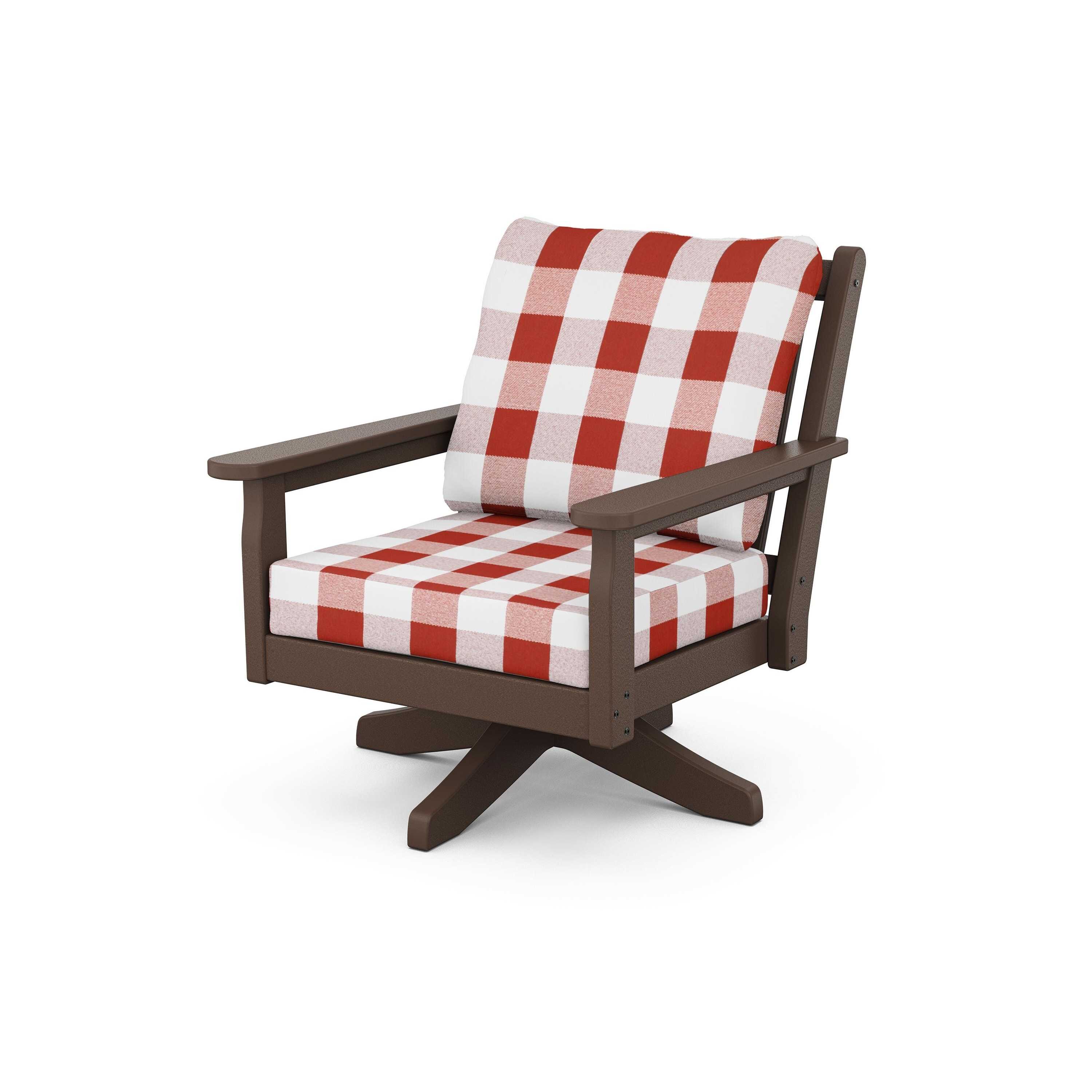 Chippendale Deep Seating Swivel Chair