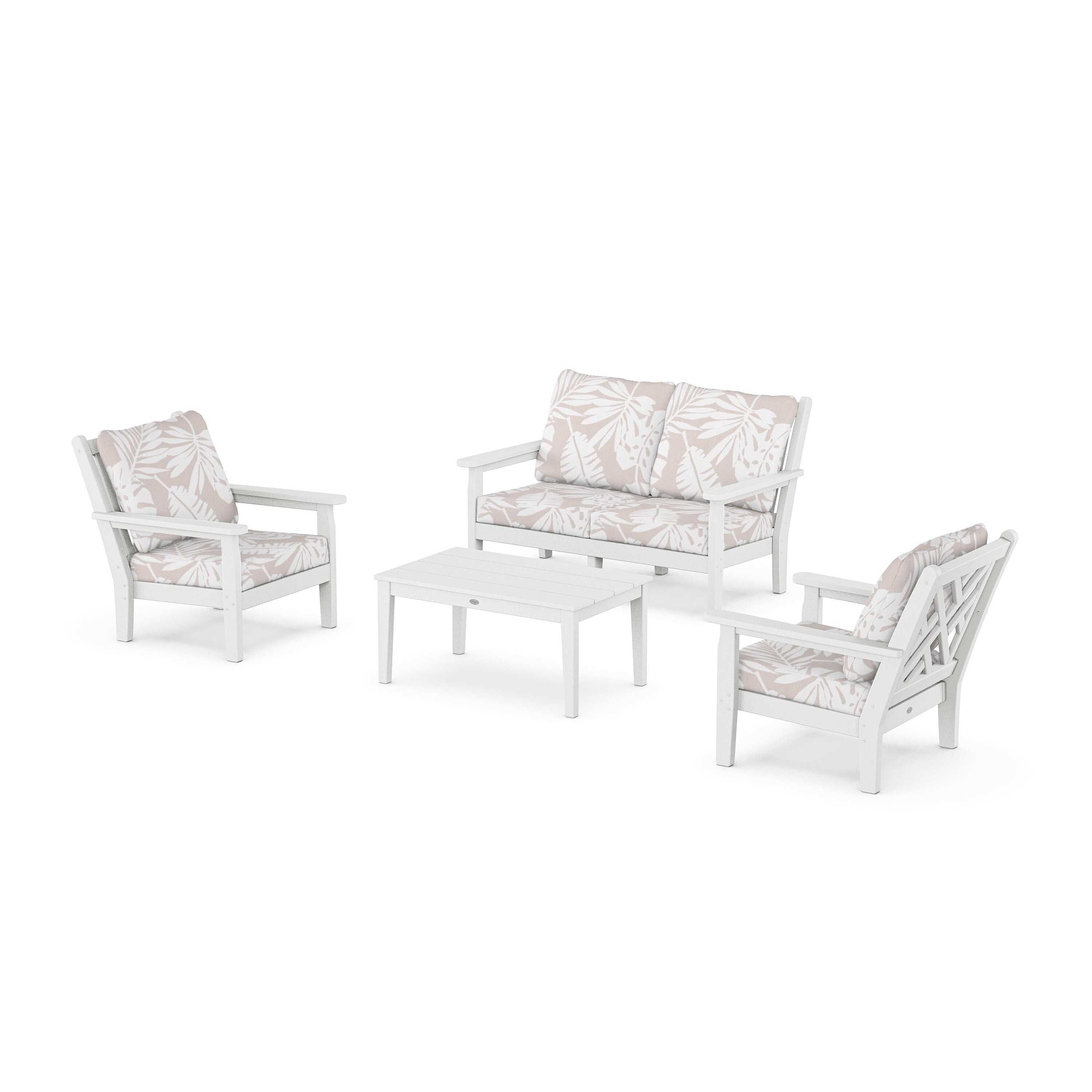 Chippendale 4-Piece Deep Seating Set with Loveseat