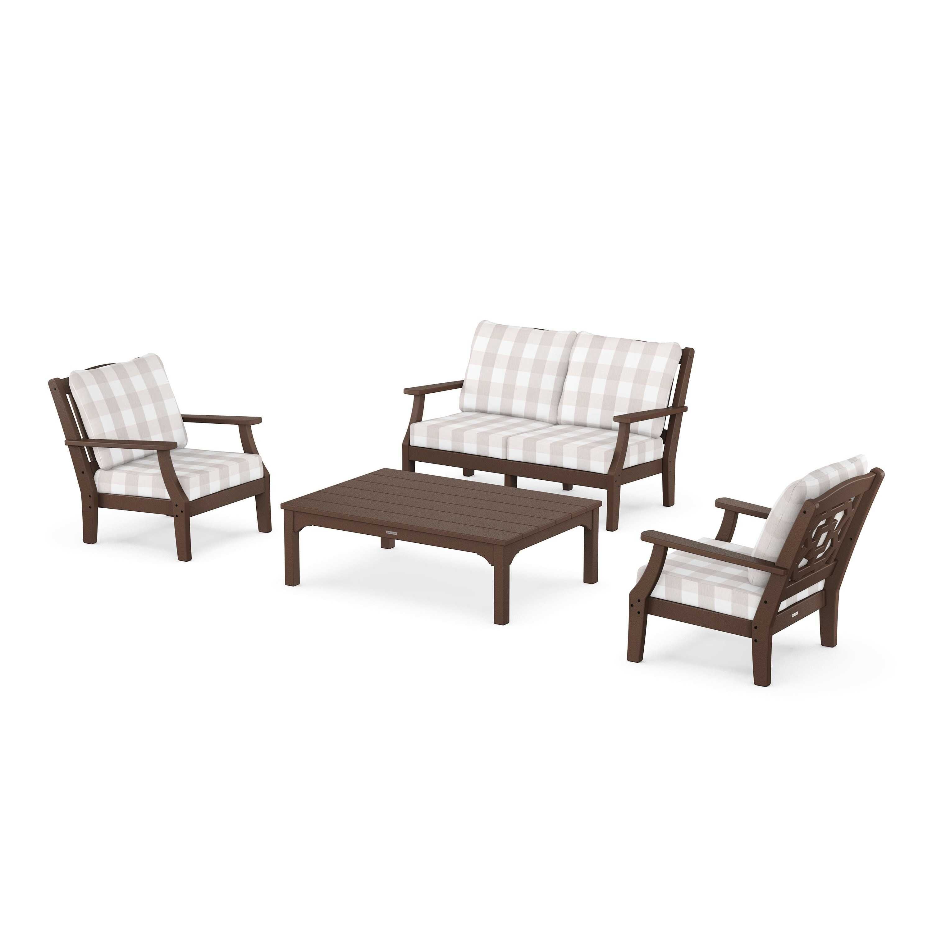 Chinoiserie 4-Piece Deep Seating Set with Loveseat