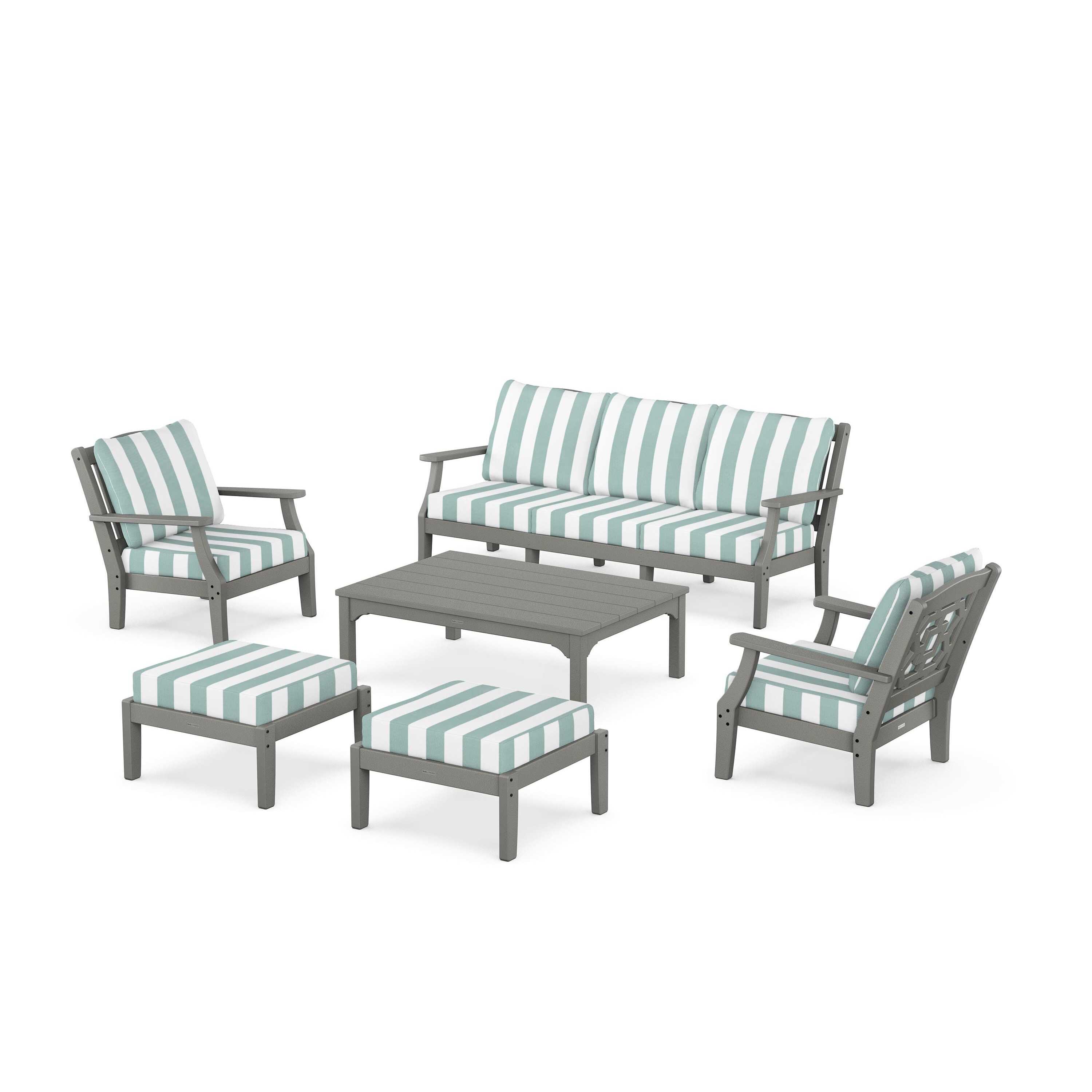 Chinoiserie 6-Piece Lounge Sofa Set
