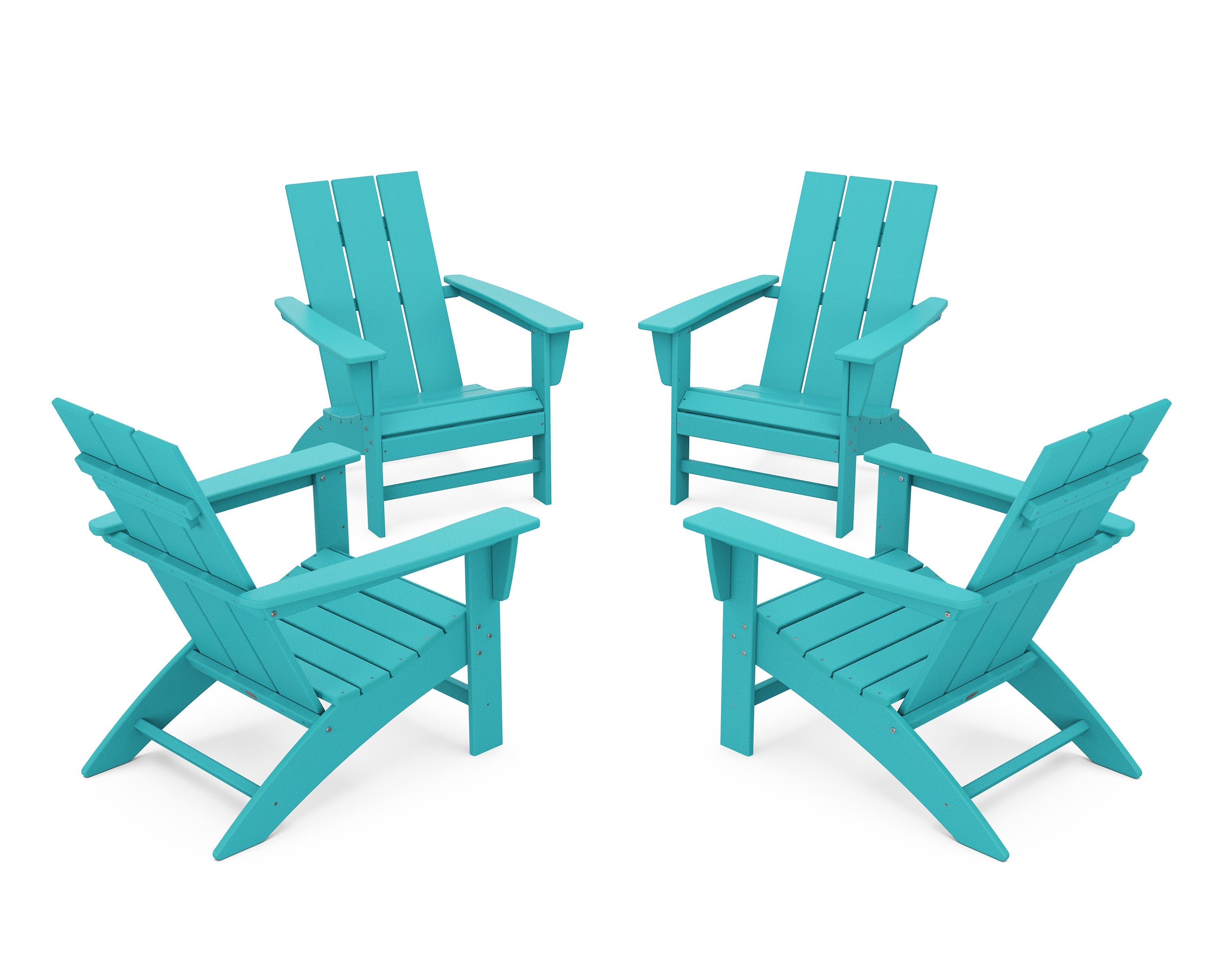 4-Piece Modern Adirondack Chair Conversation Set