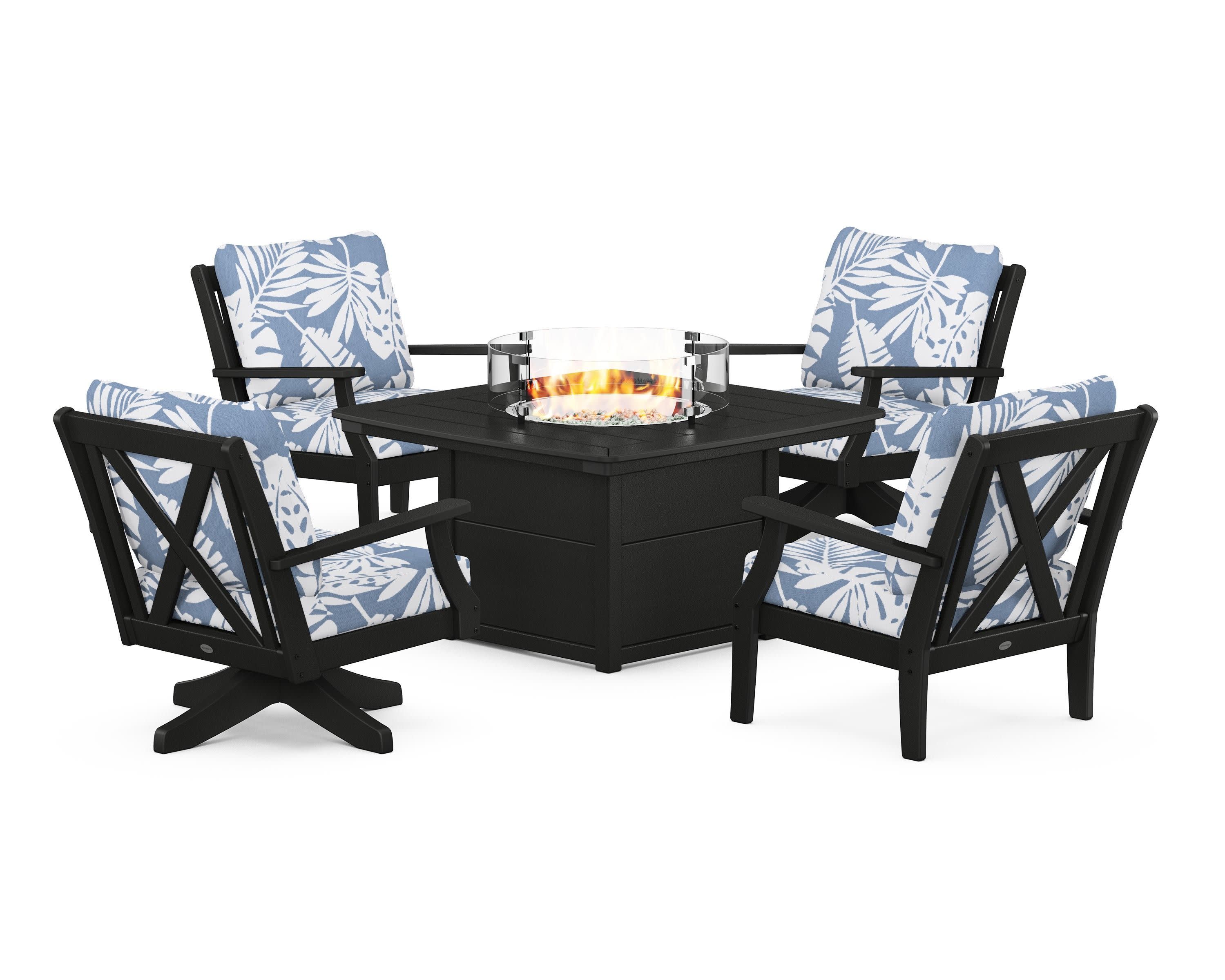 Braxton 5-Piece Deep Seating Set with Fire Table