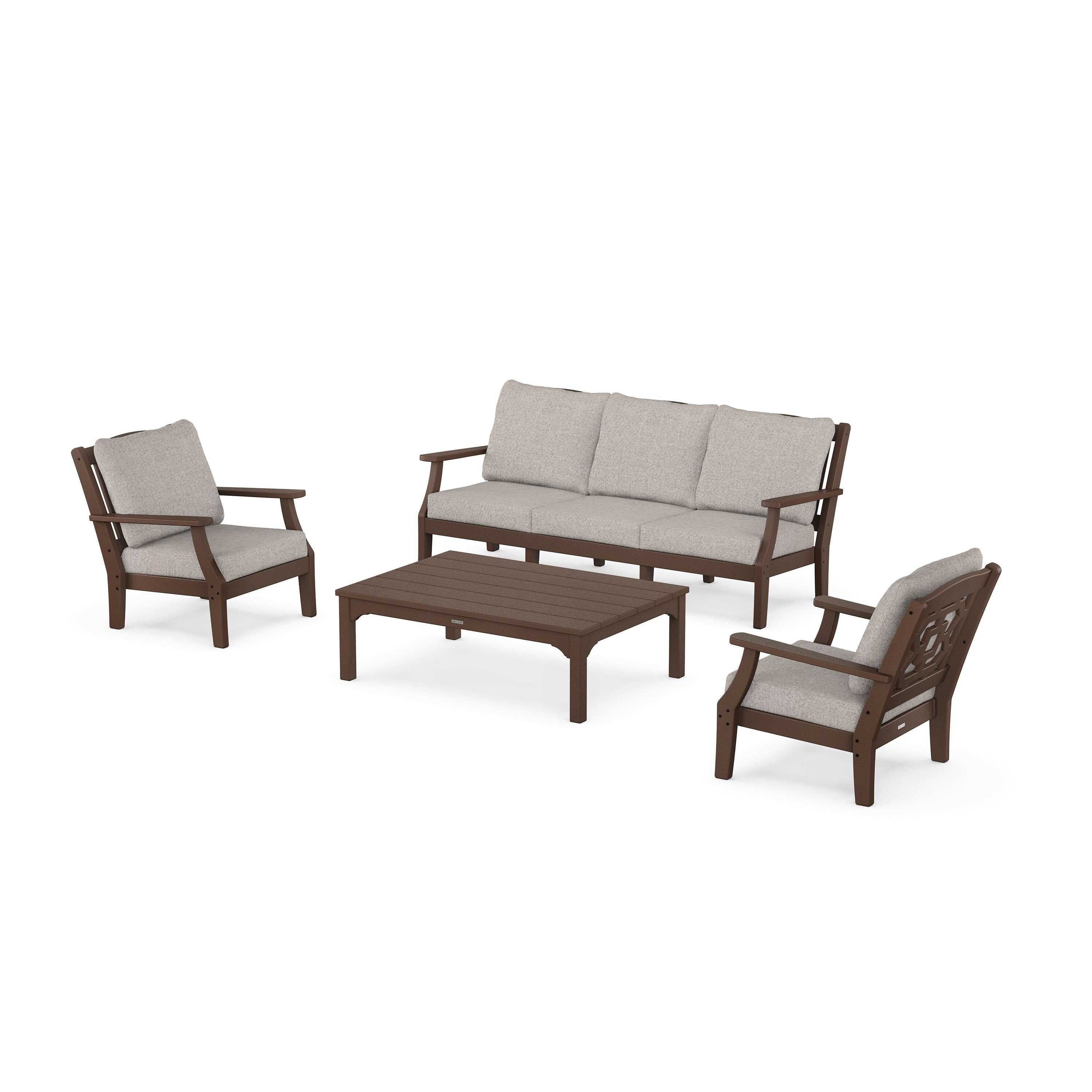 Chinoiserie 4-Piece Deep Seating Set with Sofa