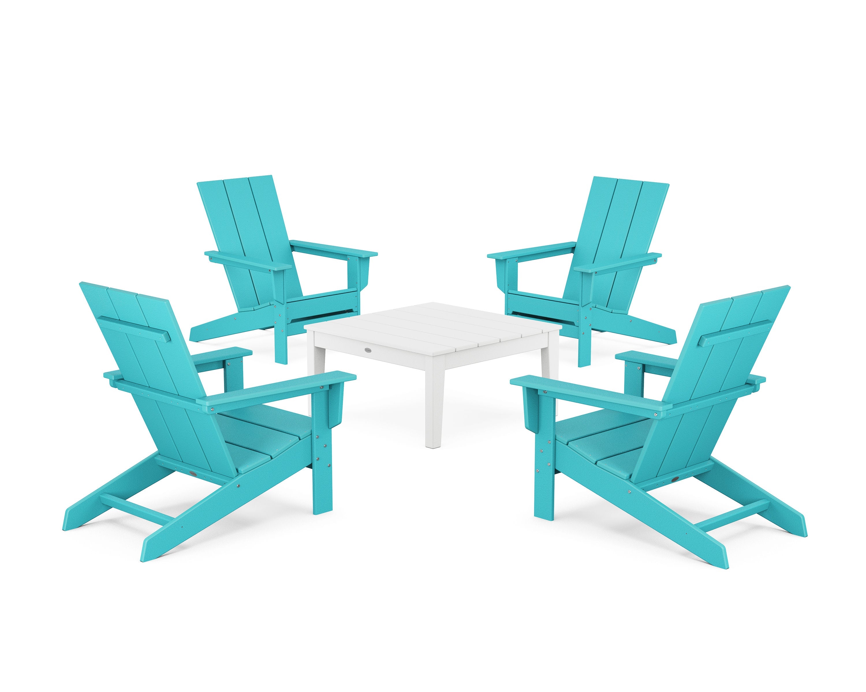 5-Piece Modern Studio Adirondack Chair Conversation Group
