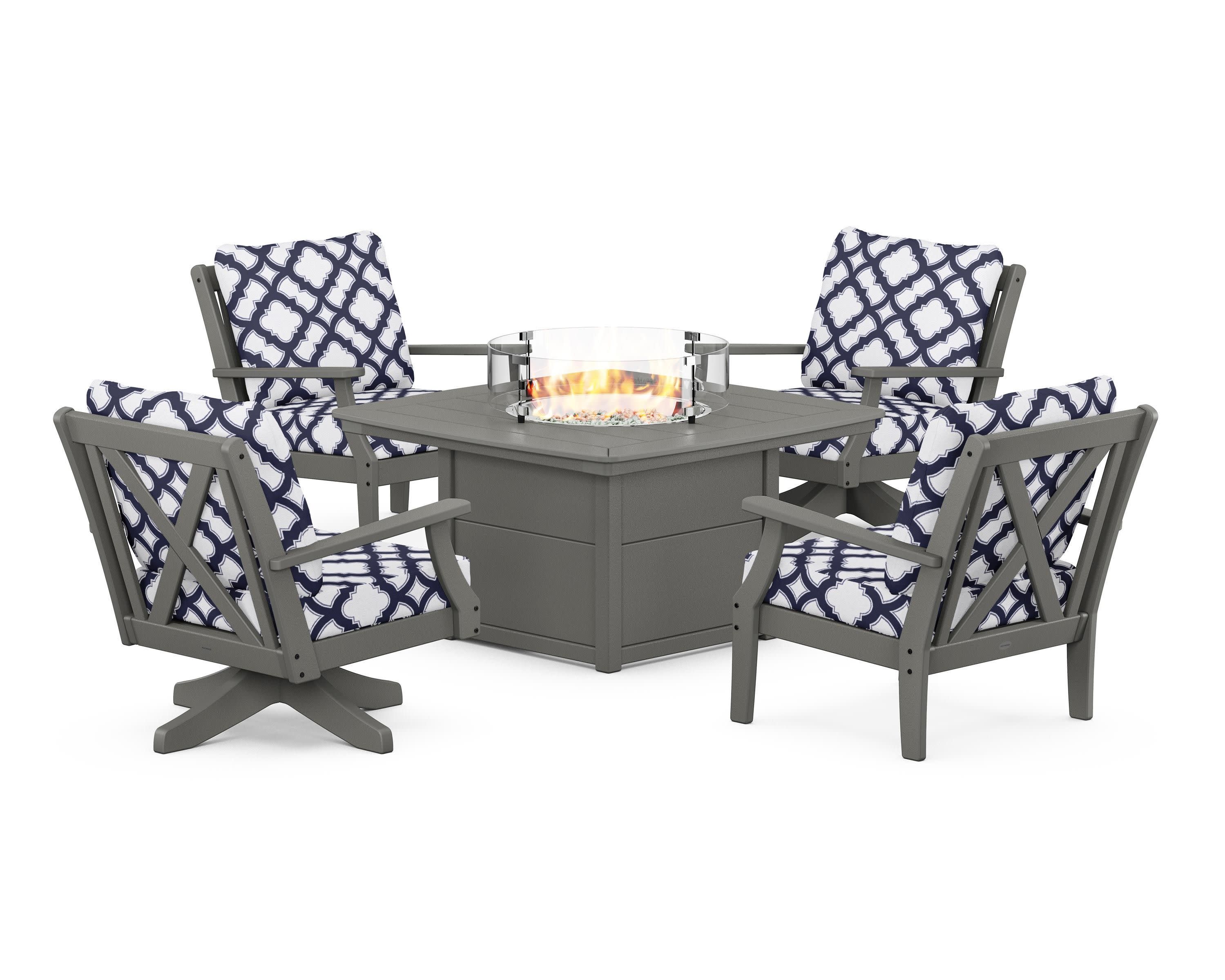 Braxton 5-Piece Deep Seating Set with Fire Table