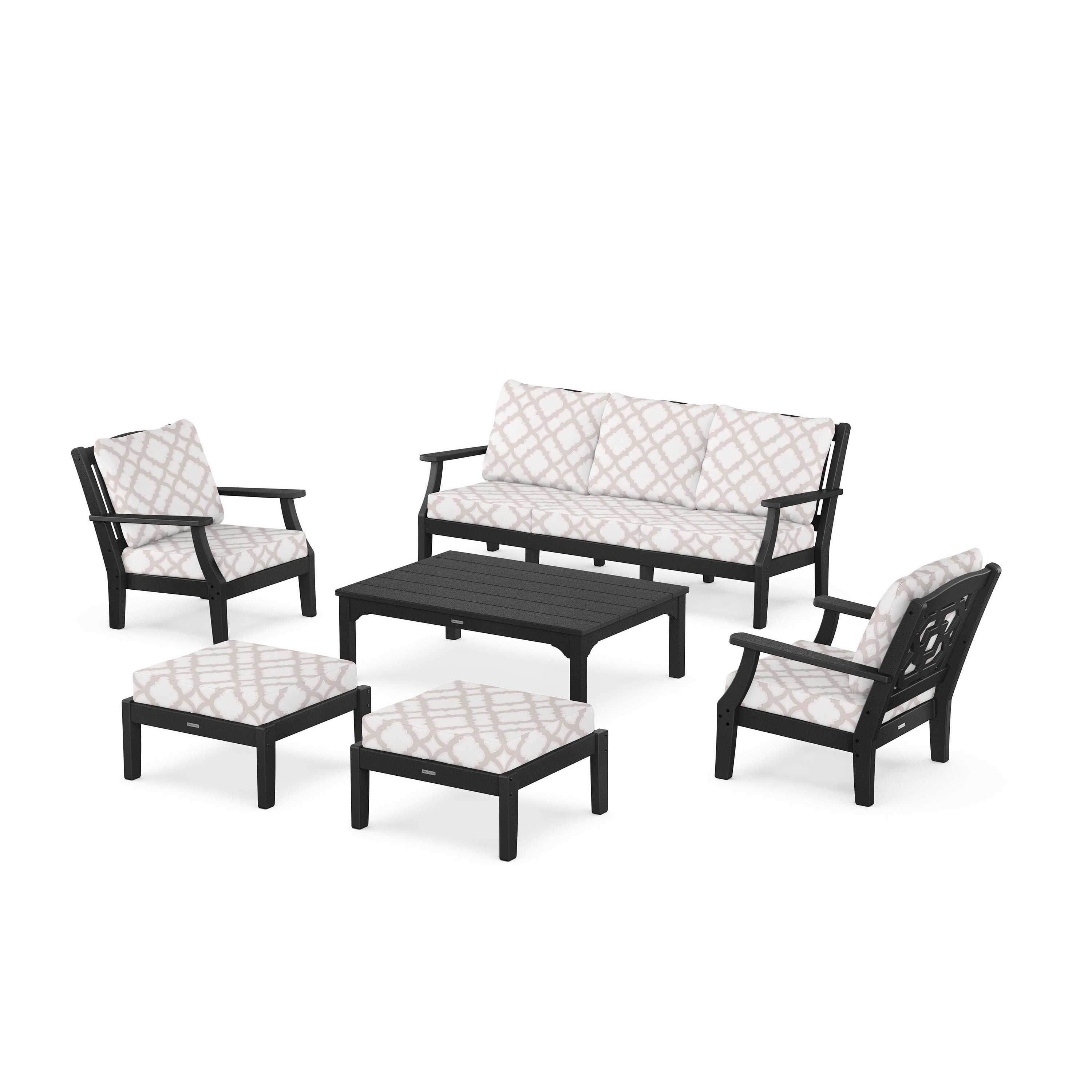 Chinoiserie 6-Piece Lounge Sofa Set