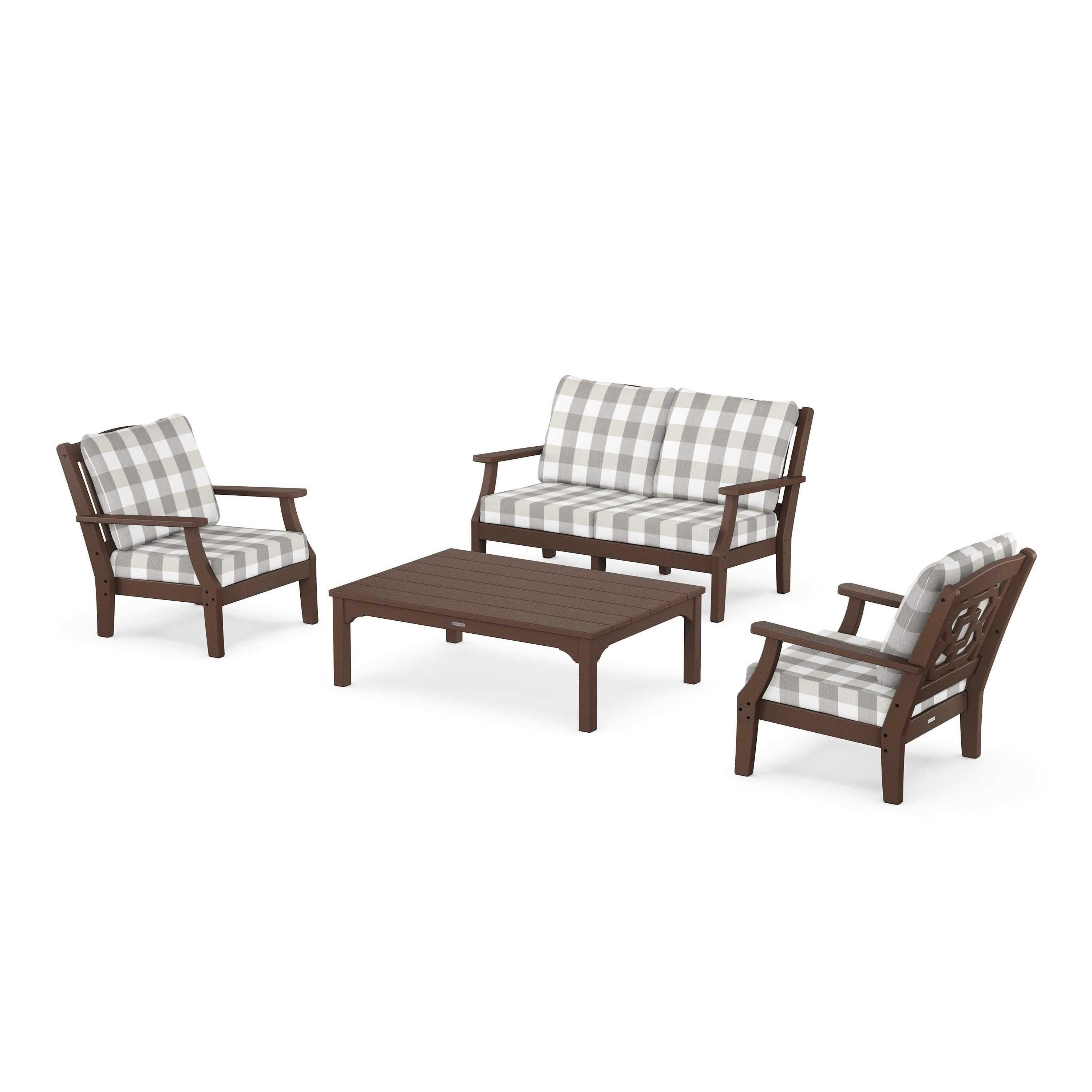 Chinoiserie 4-Piece Deep Seating Set with Loveseat
