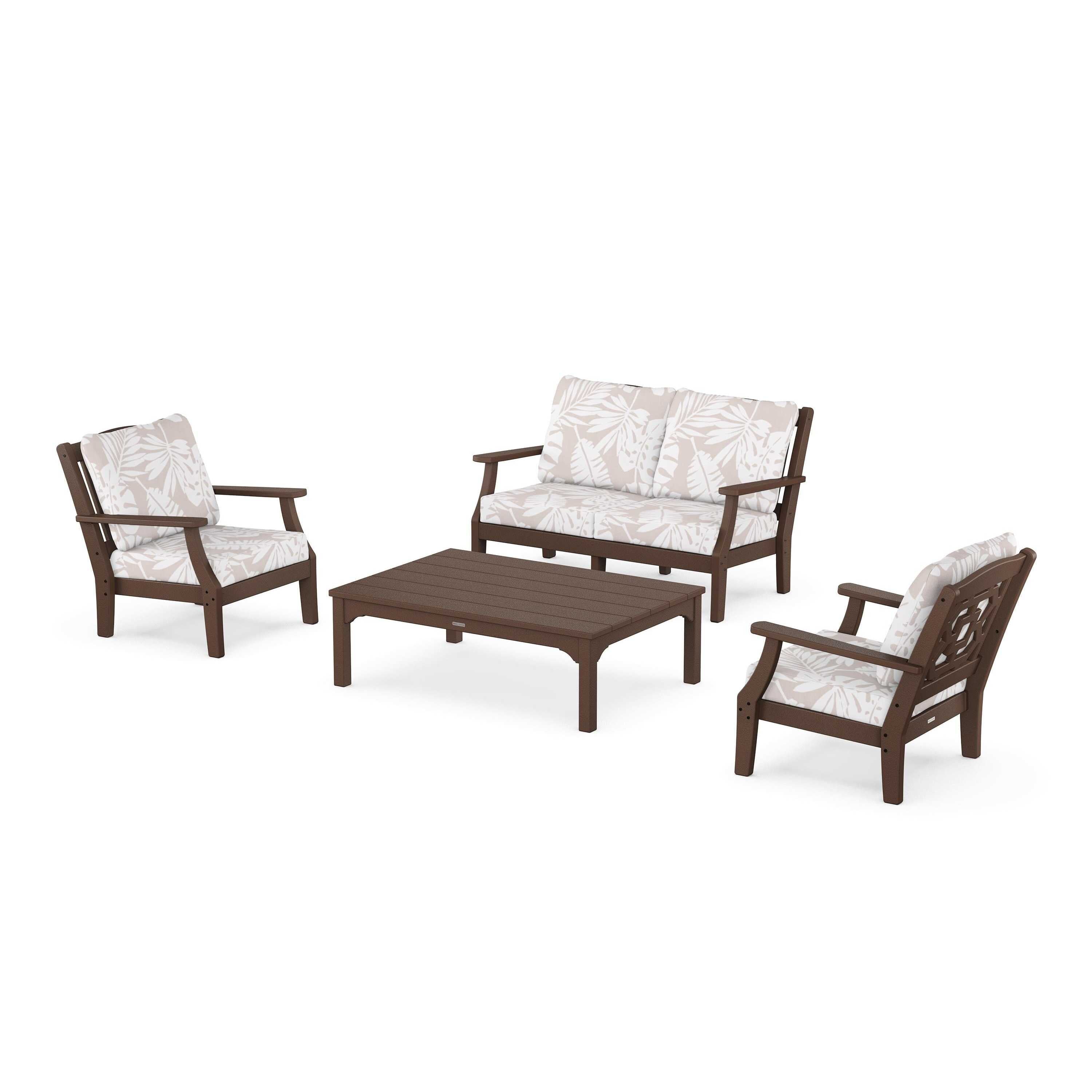Chinoiserie 4-Piece Deep Seating Set with Loveseat
