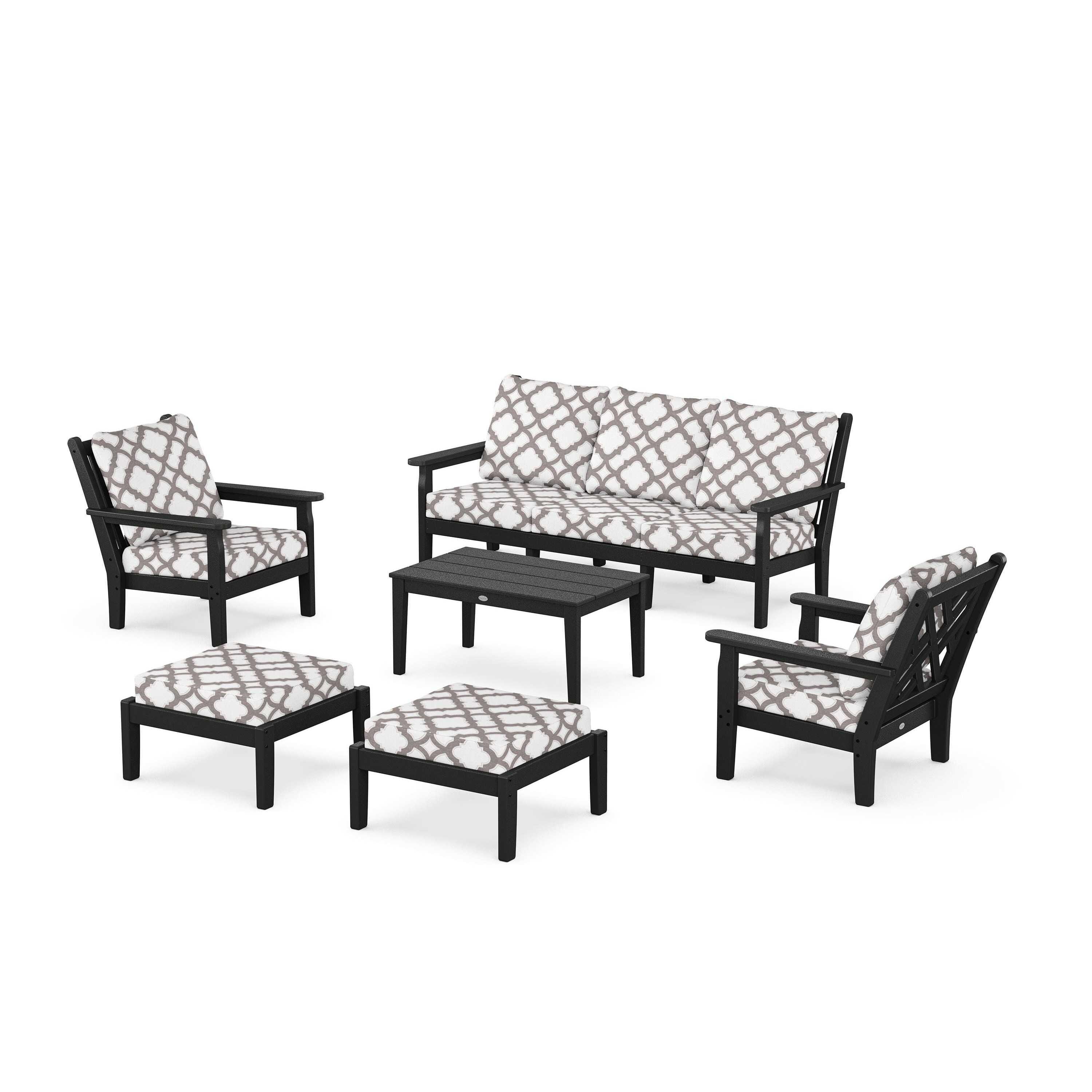 Chippendale 6-Piece Lounge Sofa Set