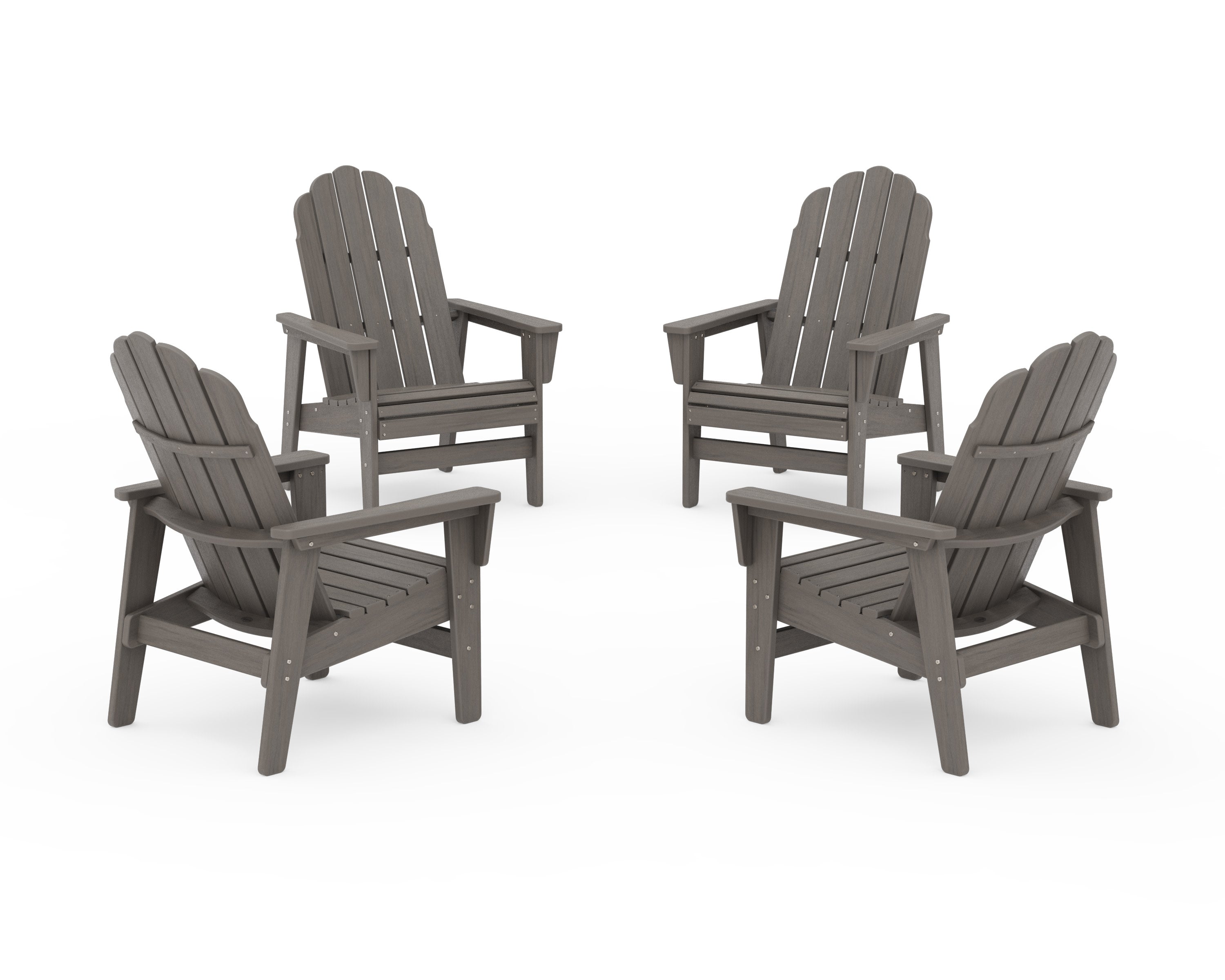4-Piece Vineyard Grand Upright Adirondack Chair Conversation Set