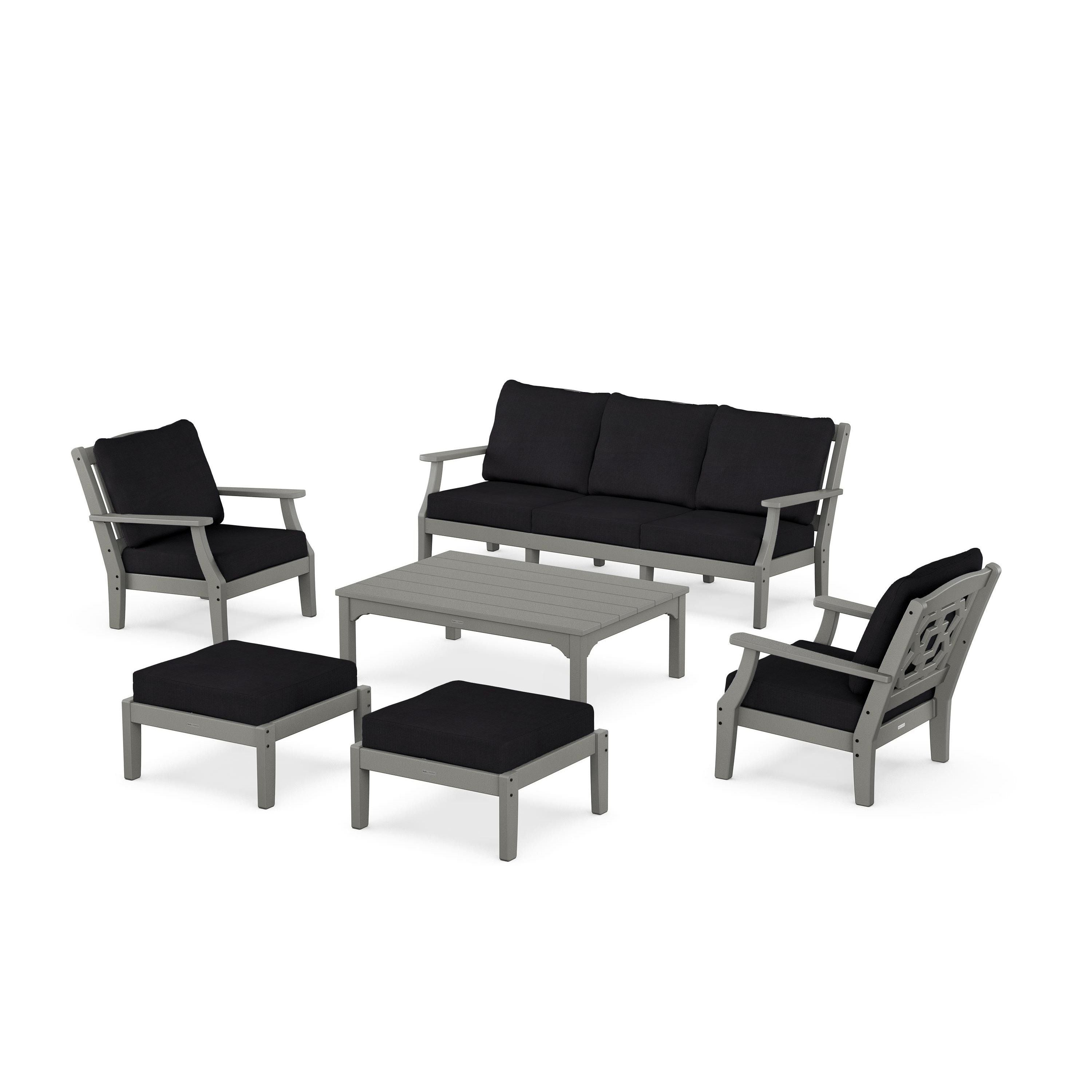 Chinoiserie 6-Piece Lounge Sofa Set