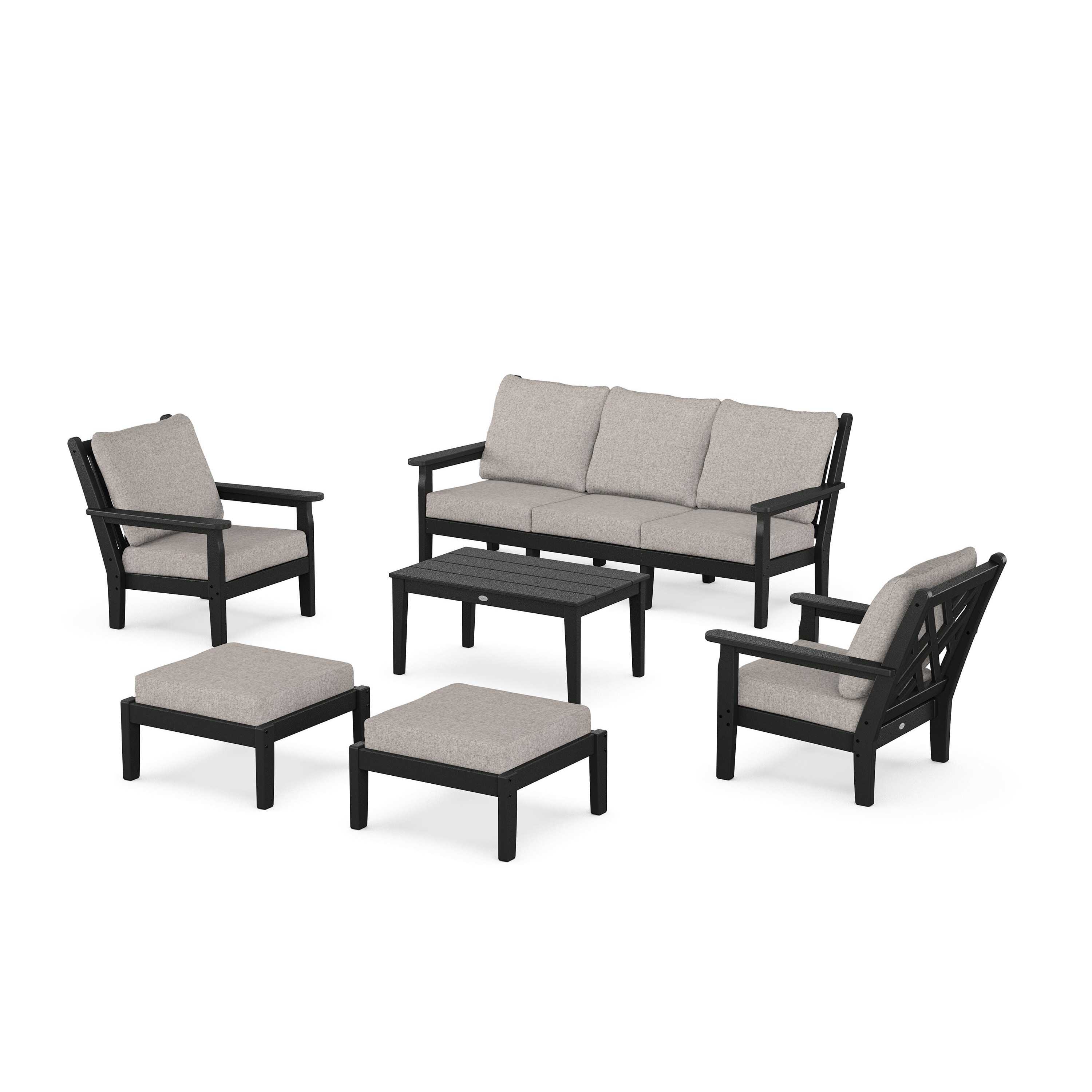Chippendale 6-Piece Lounge Sofa Set