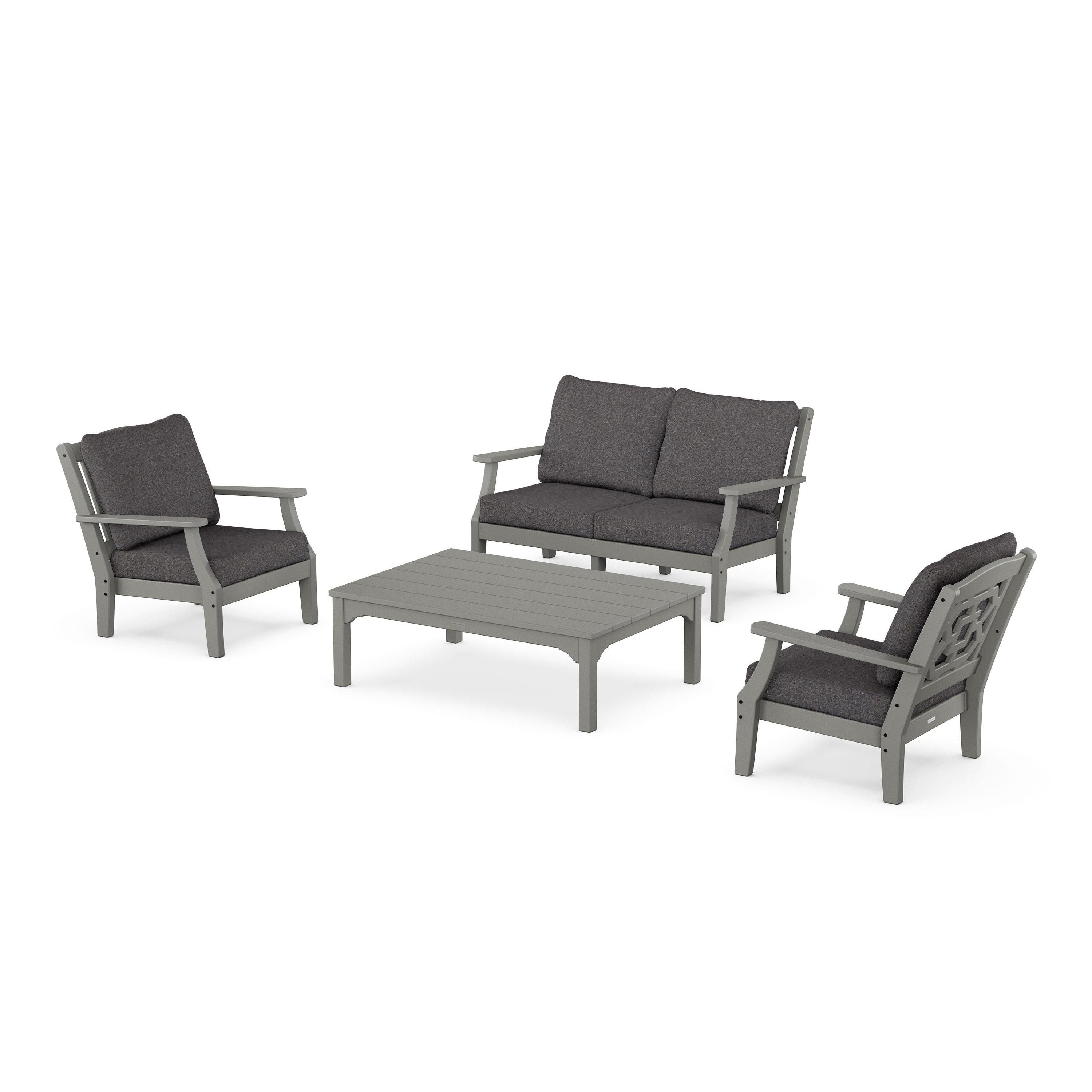 Chinoiserie 4-Piece Deep Seating Set with Loveseat