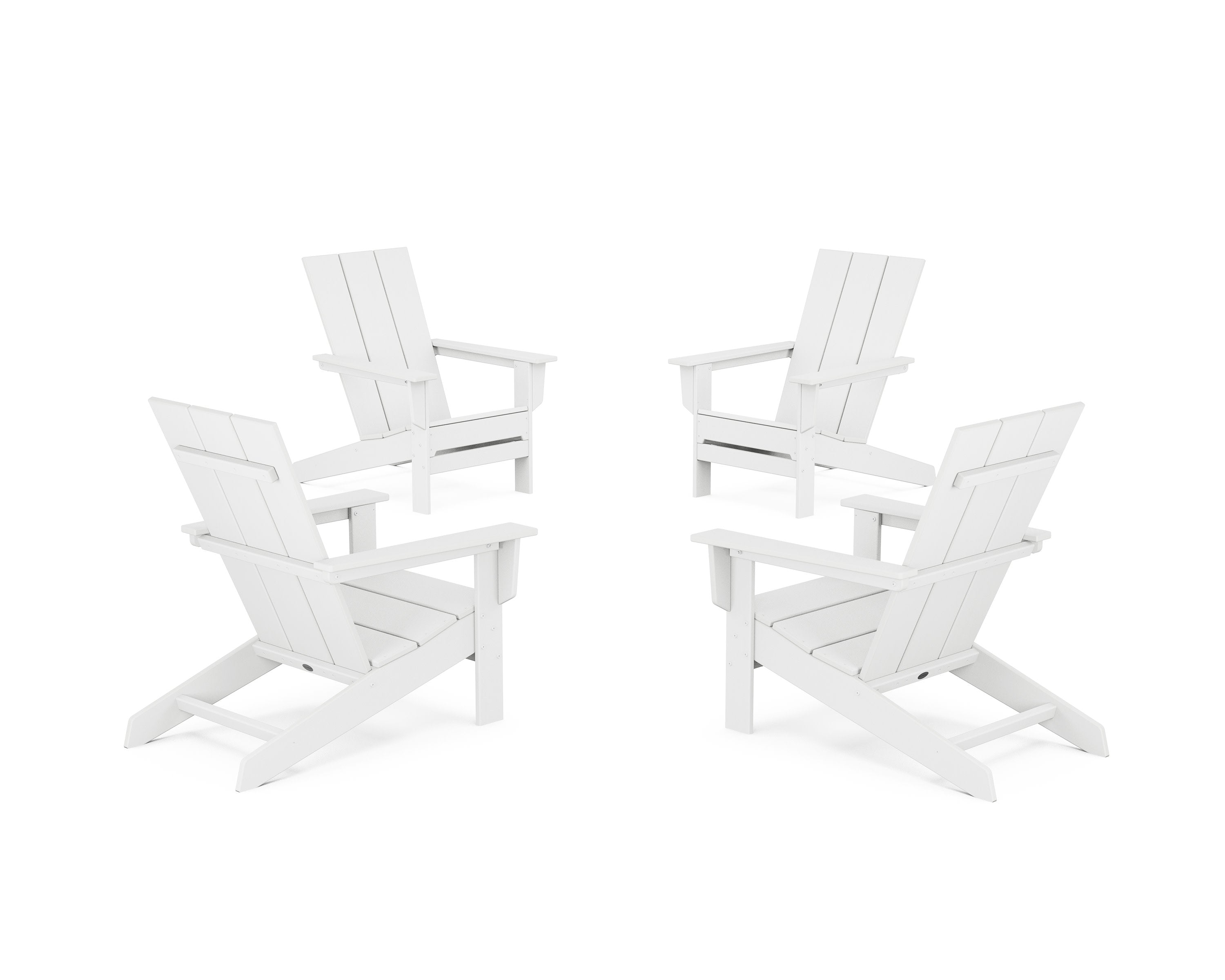 4-Piece Modern Studio Adirondack Chair Conversation Set