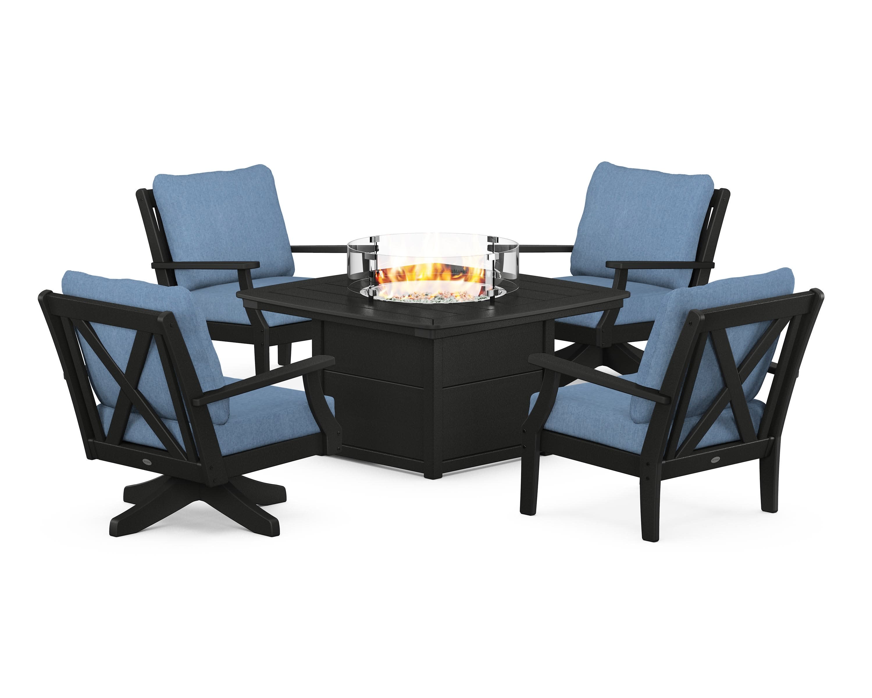 Braxton 5-Piece Deep Seating Set with Fire Table